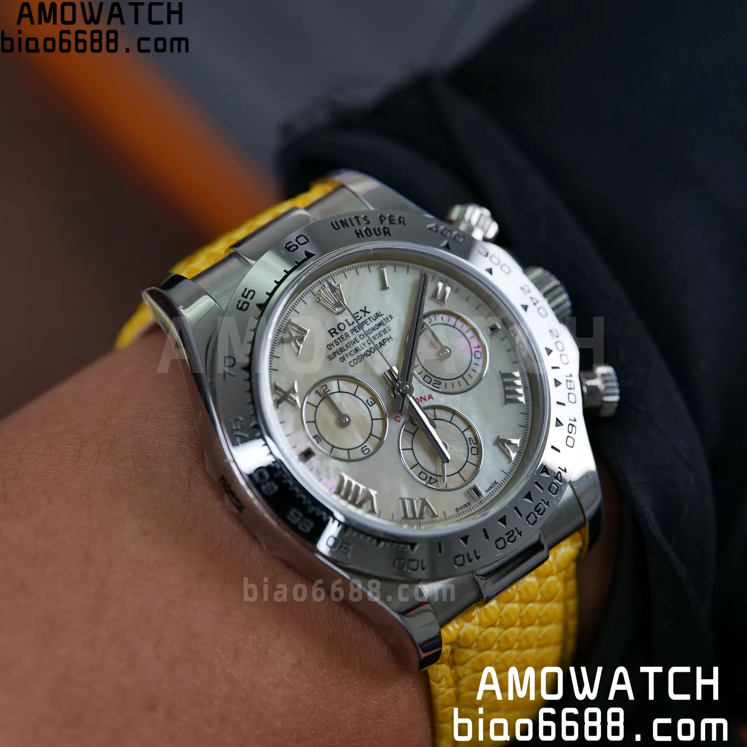 Rolex Daytona 116519 PPM Factory 1:1 Best Edition MOP Roman Dial on Leather Strap 4130 85 bed0d352c975bc7 阿默表行AmoWatch