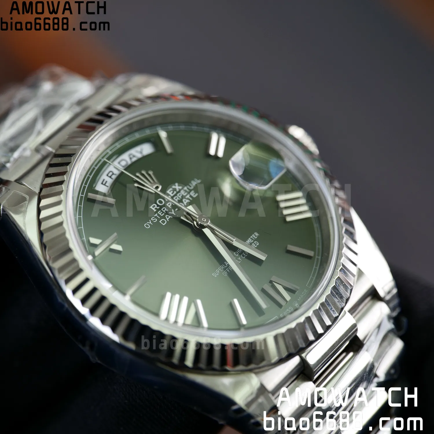 Rolex DayDate 40 228239 VSF 1:1 Best Edition Green Roman Dial on President Bracelet VS3255 V2 81 c6436e735c0f6f5 阿默表行AmoWatch