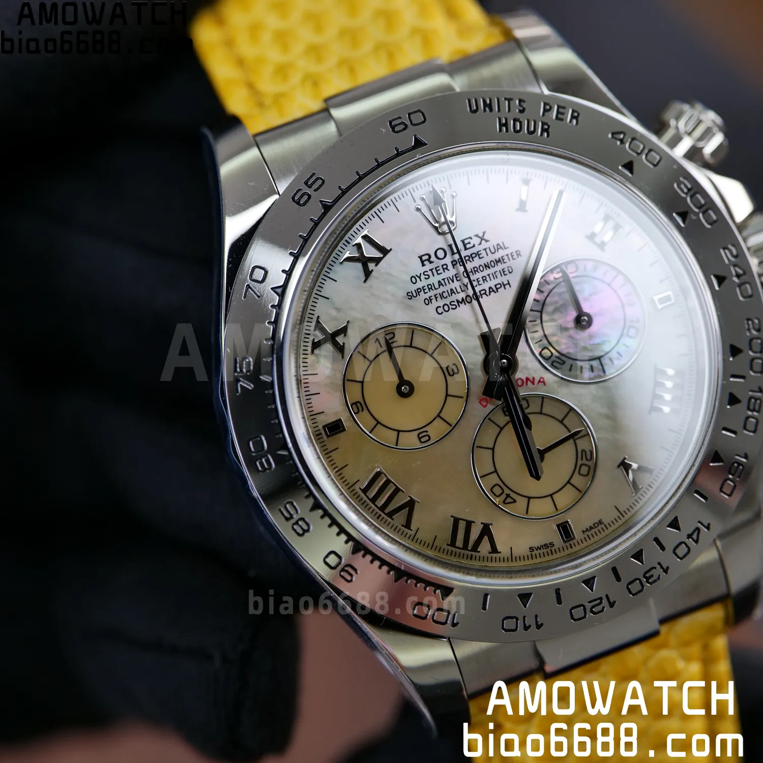 Rolex Daytona 116519 PPM Factory 1:1 Best Edition MOP Roman Dial on Leather Strap 4130 77 c8e4b4b4a2fdb38 阿默表行AmoWatch