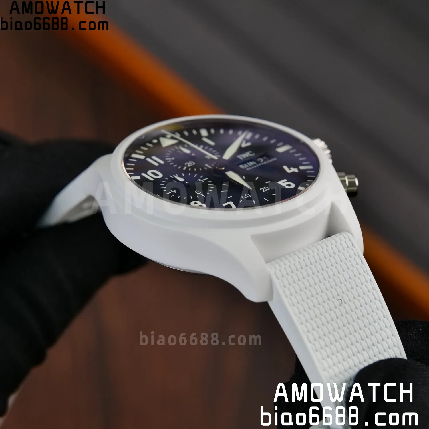 IWC Pilot Chrono IW389105 White Ceramic APSF 1:1 Best Edition Black Dial SA69385 Super Clone 58 cc3f2490f9f00e0 AMO Watch