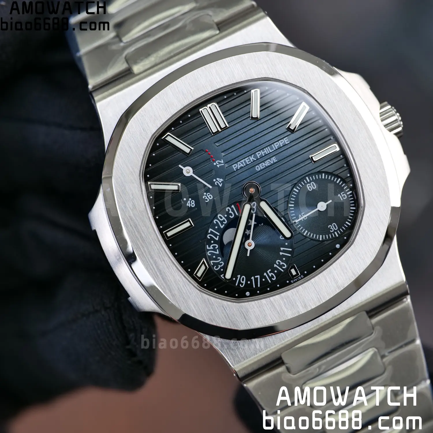 Custom Made PP Nautilus 5712 SW Dial Hands VVS Moon Phase Wheel 100 cc846d6c5a53387 AMO Watch