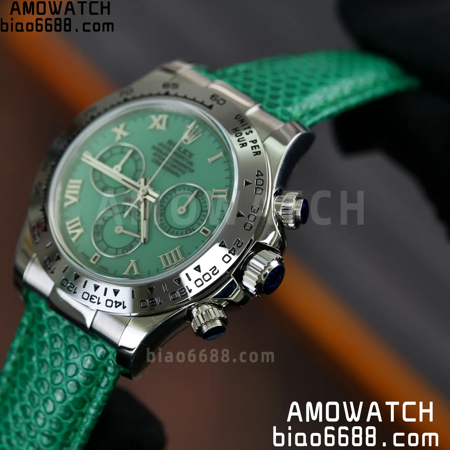 Rolex Daytona 116519 PPM Factory 1:1 Best Edition Green Roman Dial on Leather Strap 4130 78 ce989bbe7d352b1 阿默表行AmoWatch