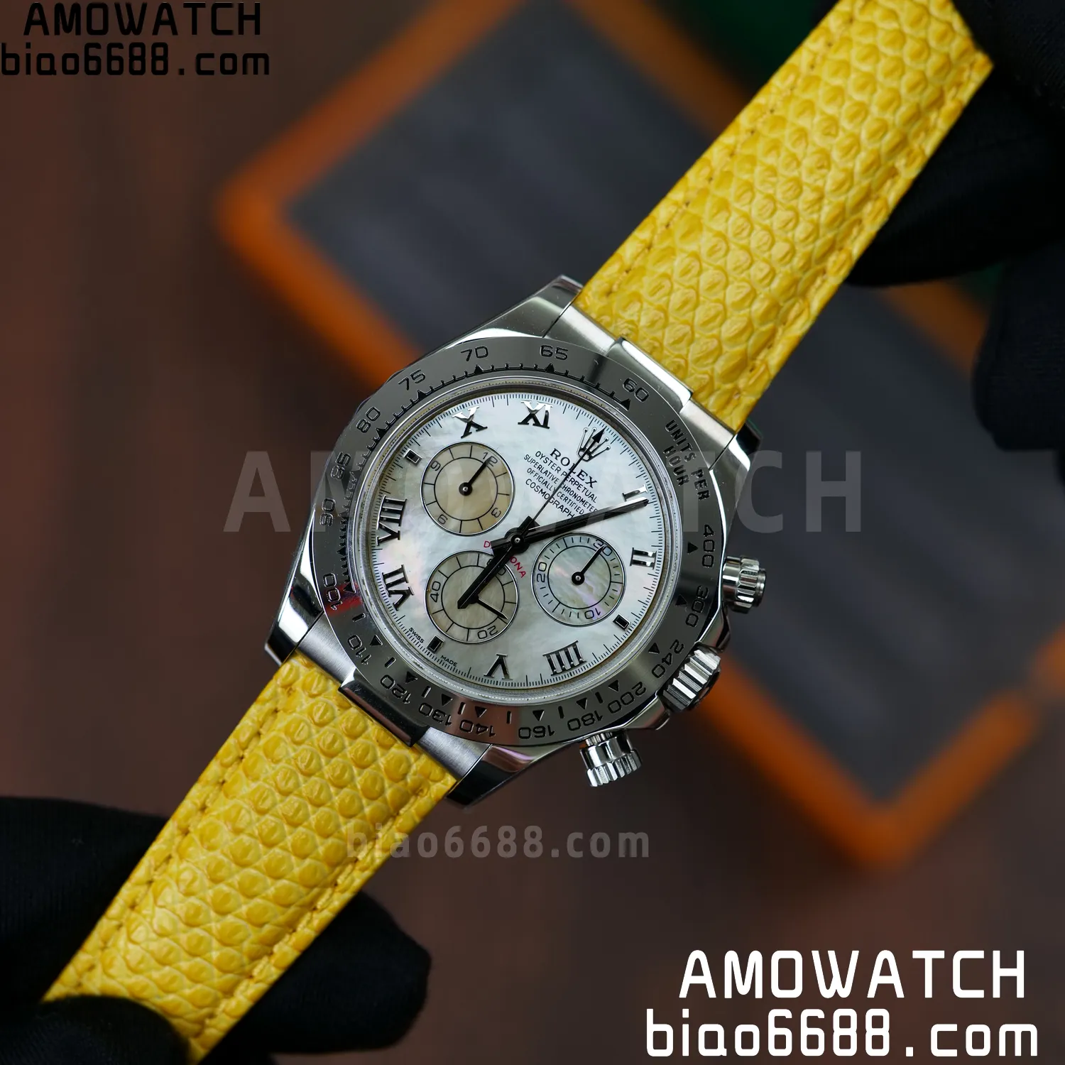 Rolex Daytona 116519 PPM Factory 1:1 Best Edition MOP Roman Dial on Leather Strap 4130 64 cfa89e90dd90a3f 阿默表行AmoWatch