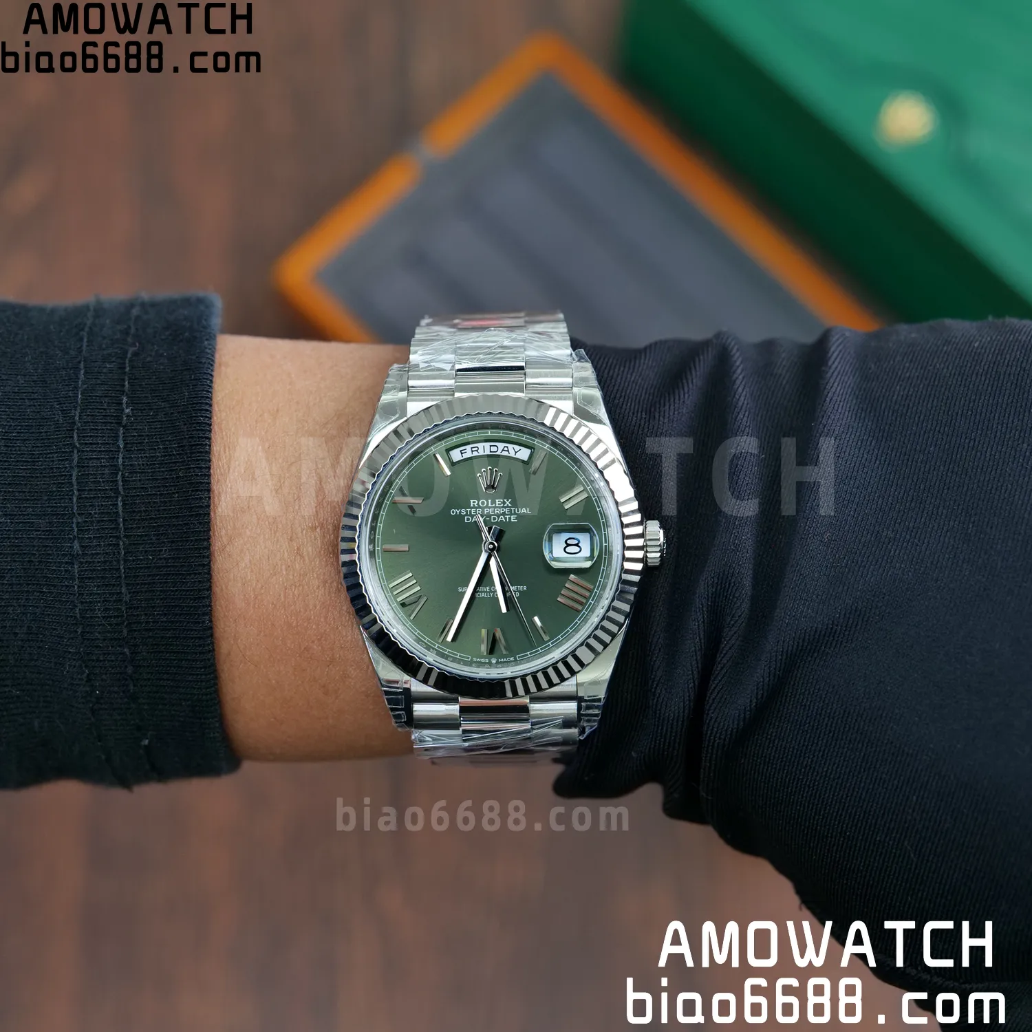 Rolex DayDate 40 228239 VSF 1:1 Best Edition Green Roman Dial on President Bracelet VS3255 V2 89 d3fd685387daee4 阿默表行AmoWatch