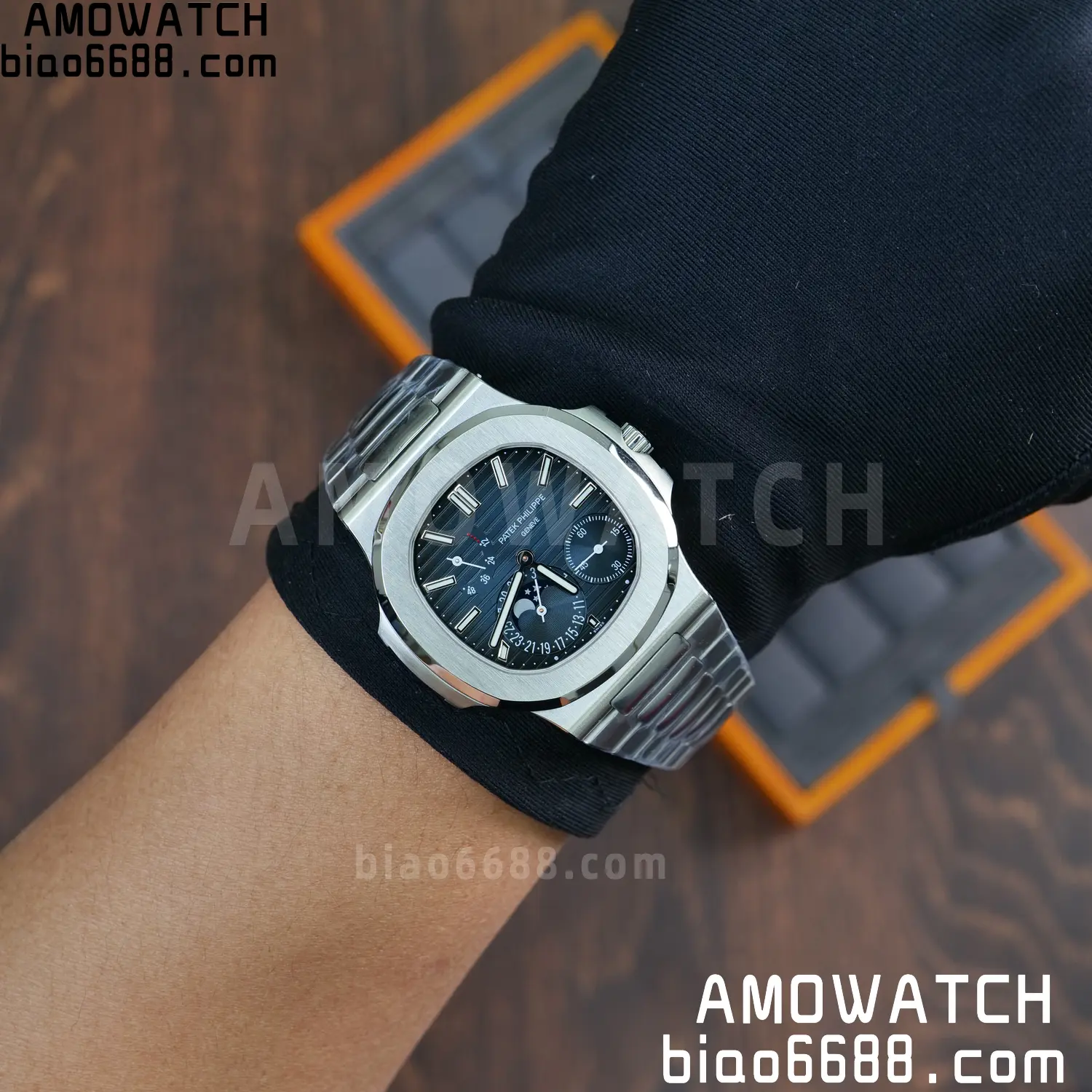 Custom Made PP Nautilus 5712 SW Dial Hands VVS Moon Phase Wheel 122 d54940b0a866e13 AMO Watch