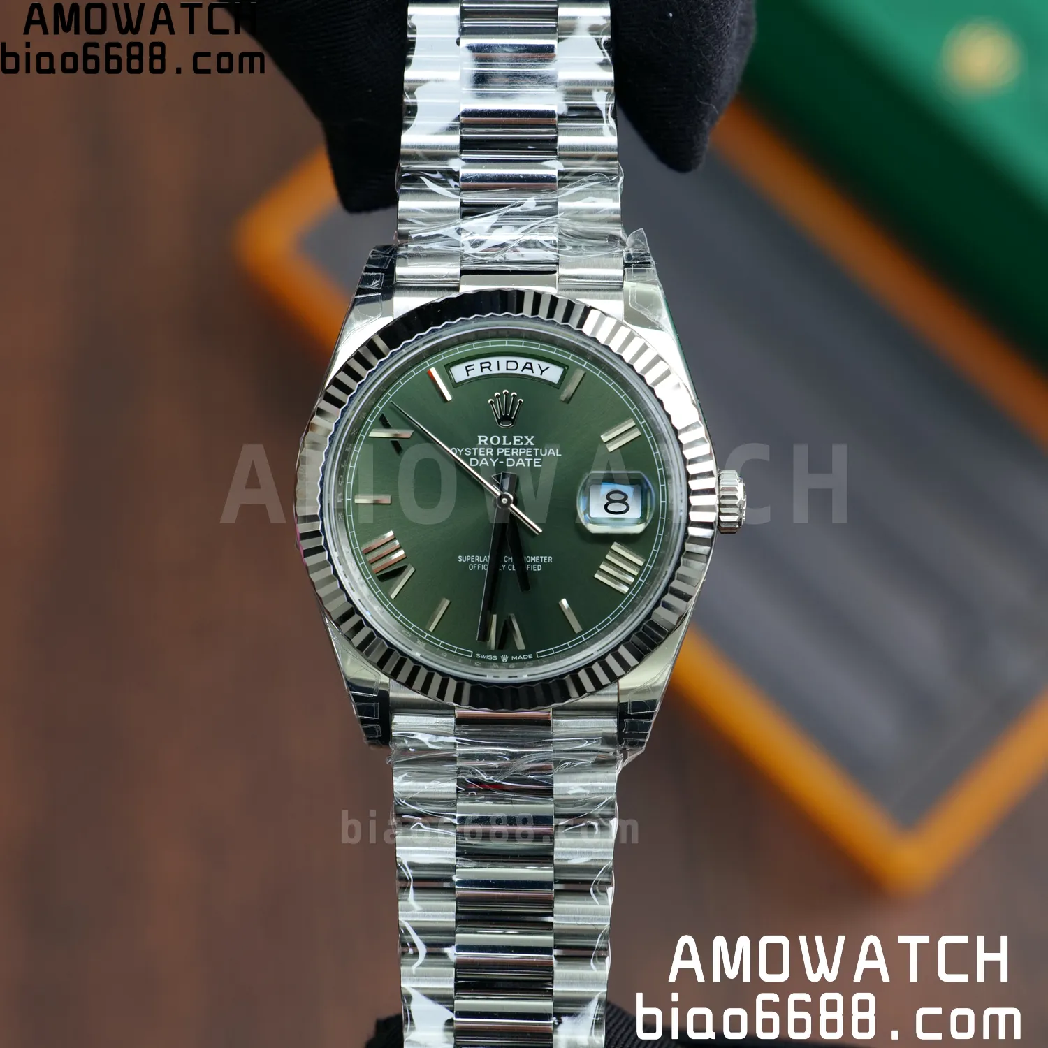 Rolex DayDate 40 228239 VSF 1:1 Best Edition Green Roman Dial on President Bracelet VS3255 V2 69 dd9646325a74dfe 阿默表行AmoWatch