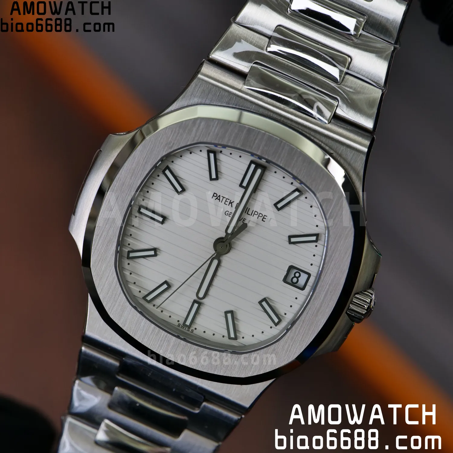 PP Nautilus 5711 DDF 1:1 Best Edition White Dial on SS Bracelet DD324 Super Clone V2 91 e6b80fcc062169e AMO Watch