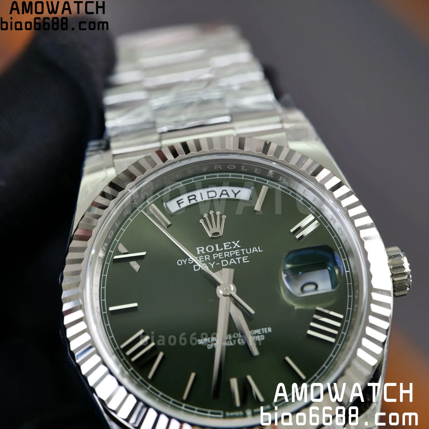 Rolex DayDate 40 228239 VSF 1:1 Best Edition Green Roman Dial on President Bracelet VS3255 V2 80 e77f19c8b2b2935 阿默表行AmoWatch