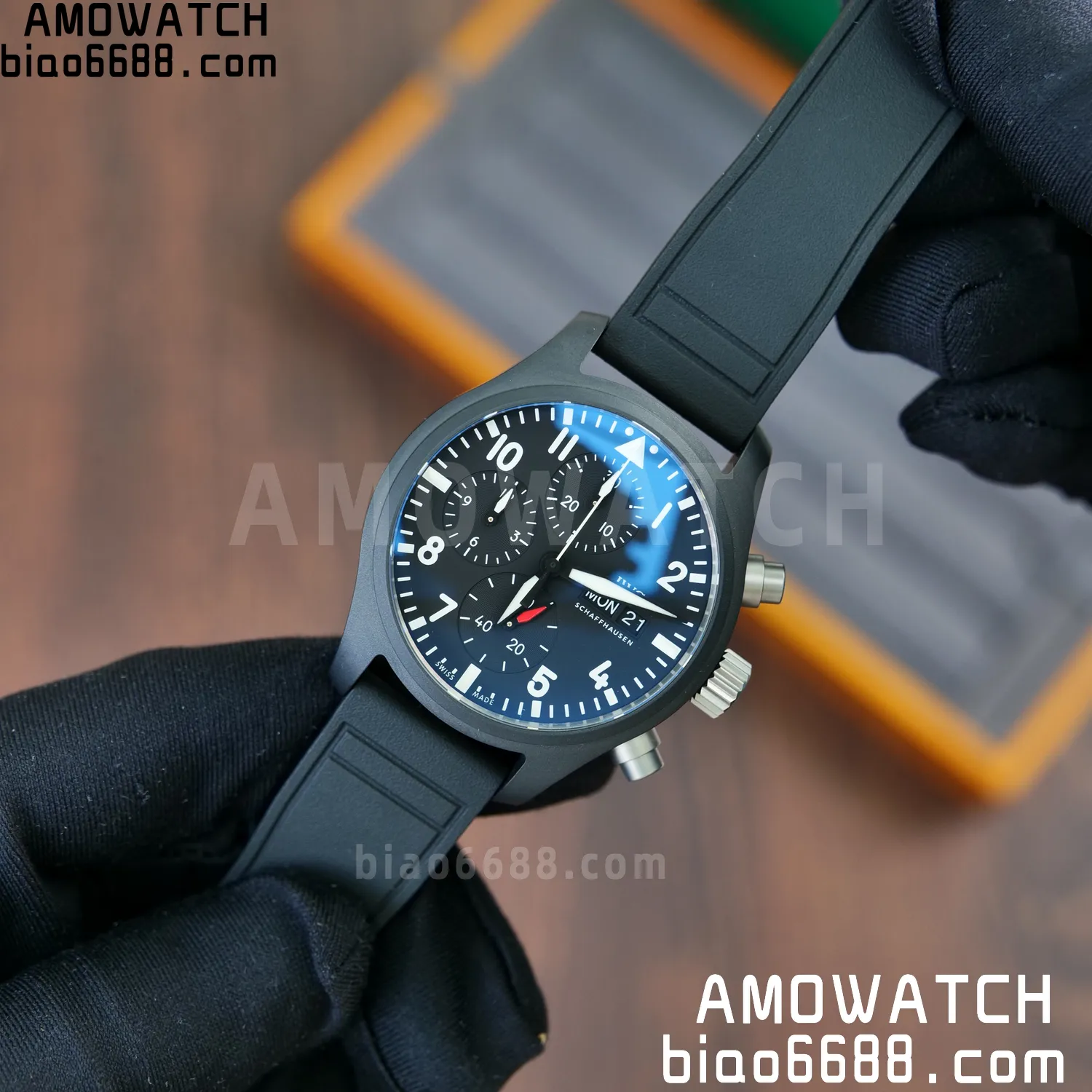 IWC Pilot Chrono IW389401 Black Ceramic APSF 1:1 Best Edition Black Dial SA69385 Super Clone 53 e9c31633d26e407 AMO Watch