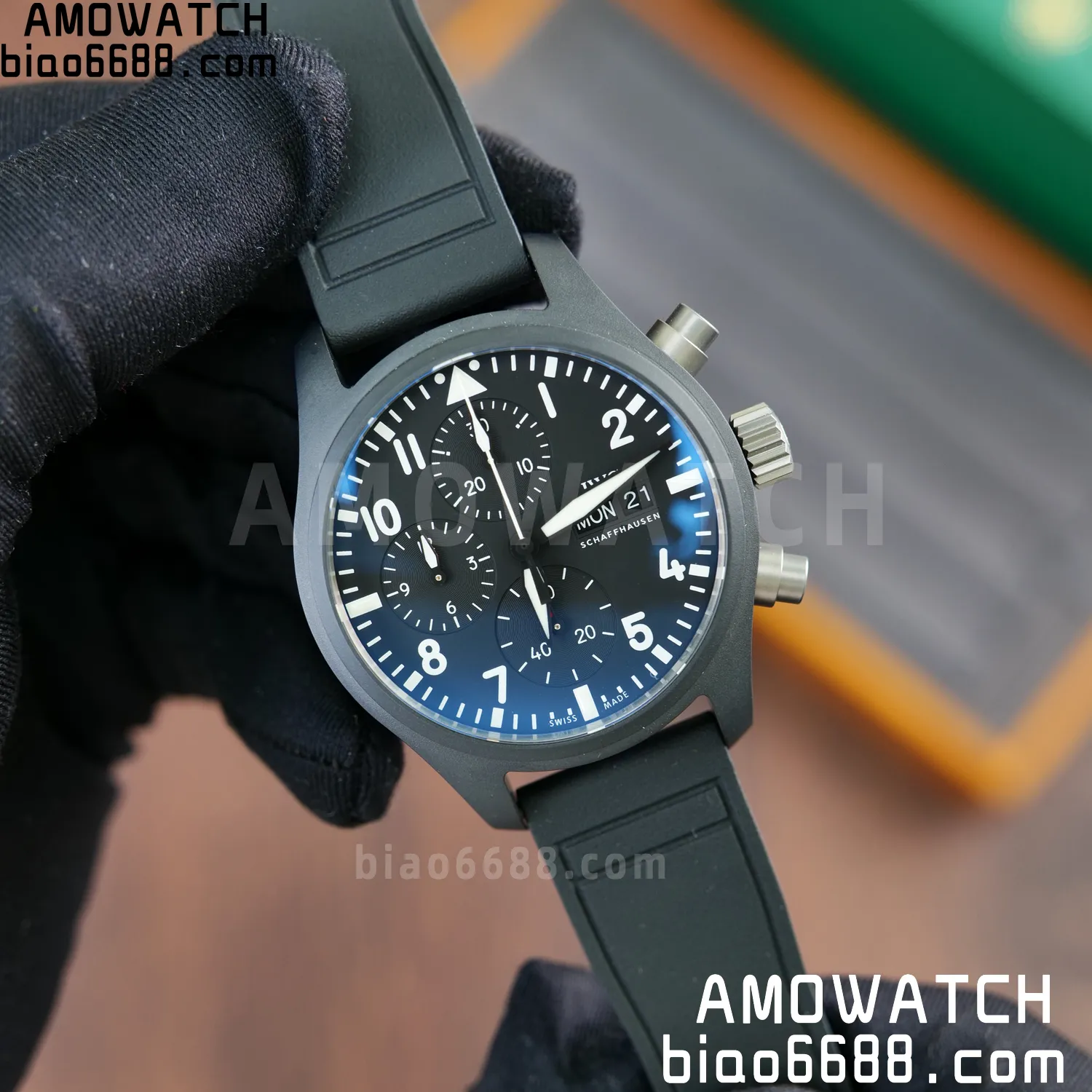 IWC Pilot Chrono IW389401 Black Ceramic APSF 1:1 Best Edition Black Dial SA69385 Super Clone 52 eedcce519c222eb AMO Watch
