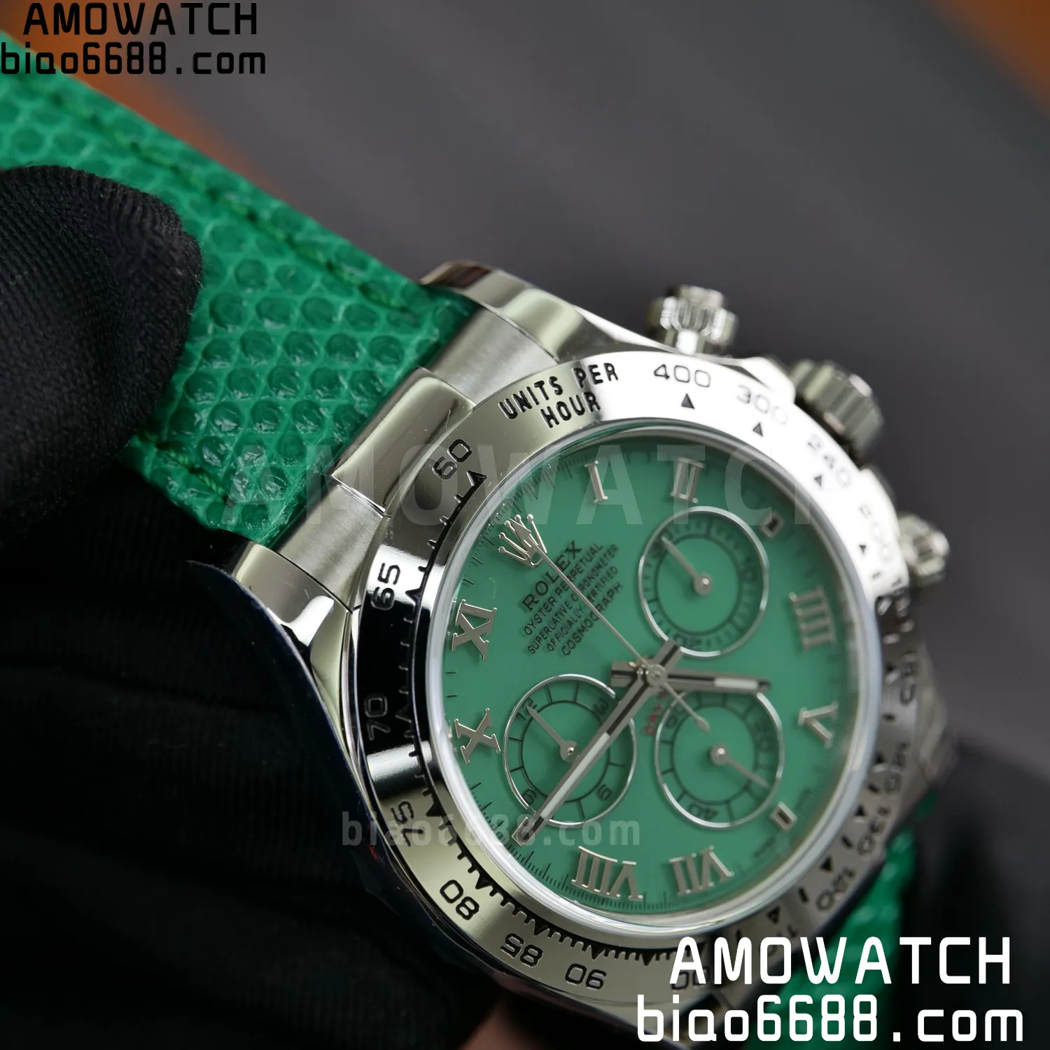 Rolex Daytona 116519 PPM Factory 1:1 Best Edition Green Roman Dial on Leather Strap 4130 81 f058b580b725196 阿默表行AmoWatch