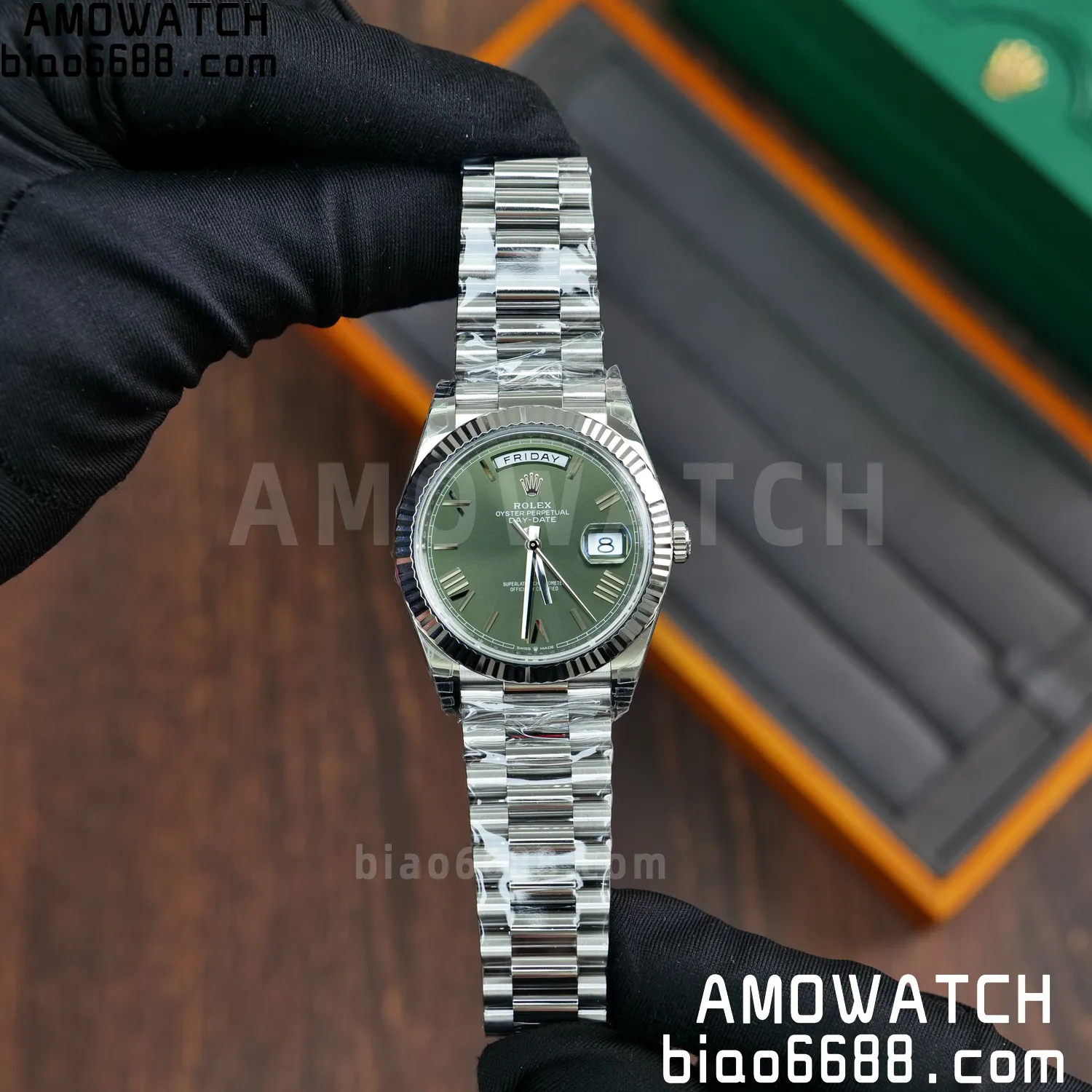Rolex DayDate 40 228239 VSF 1:1 Best Edition Green Roman Dial on President Bracelet VS3255 V2 64 f1fd8d1fc1f4241 阿默表行AmoWatch