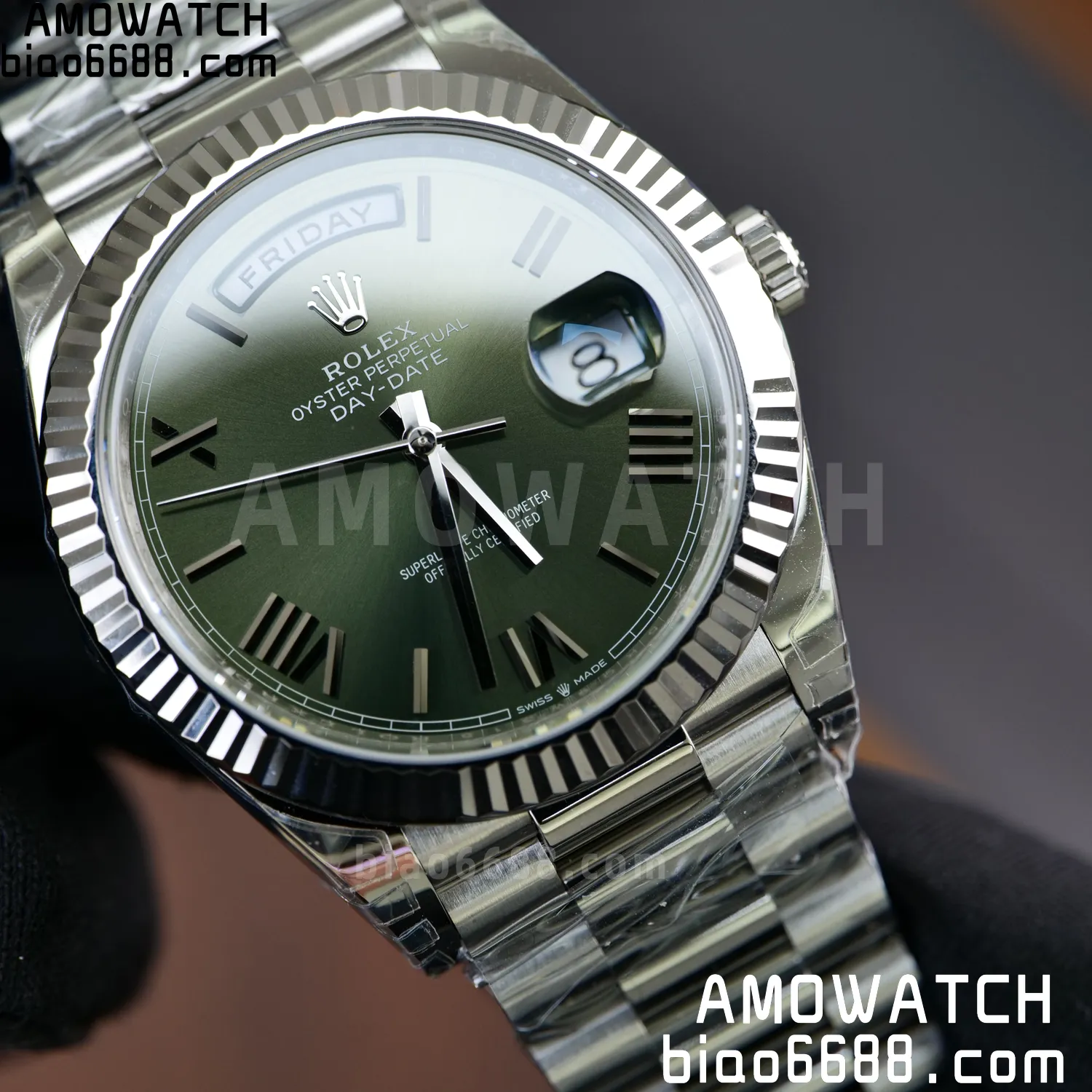 Rolex DayDate 40 228239 VSF 1:1 Best Edition Green Roman Dial on President Bracelet VS3255 V2 79 f89f24e3fc833ea 阿默表行AmoWatch