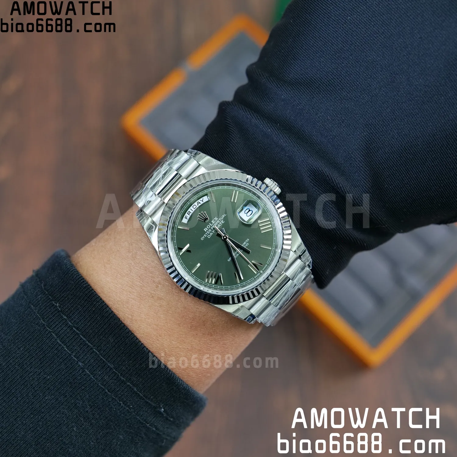 Rolex DayDate 40 228239 VSF 1:1 Best Edition Green Roman Dial on President Bracelet VS3255 V2 90 fbba3f135ab8c62 阿默表行AmoWatch