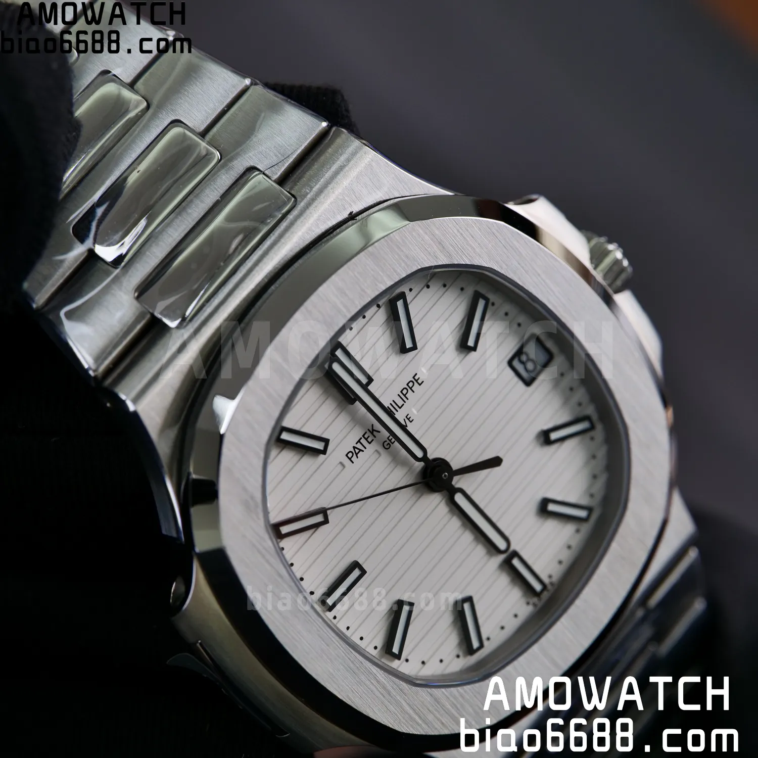 PP Nautilus 5711 DDF 1:1 Best Edition White Dial on SS Bracelet DD324 Super Clone V2 85 fe15f748bda0181 AMO Watch