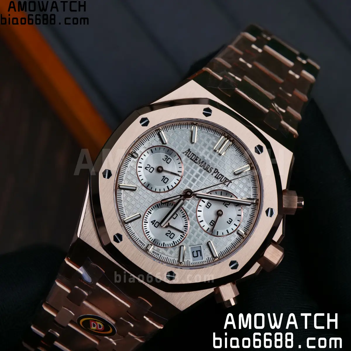 AP Royal Oak Chrono 26240 RG DDF 1:1 Best Edition White Dial on RG Bracelet DD4401 Super Clone Weight (SW Dial) 78 00506a96d115755 AMO Watch