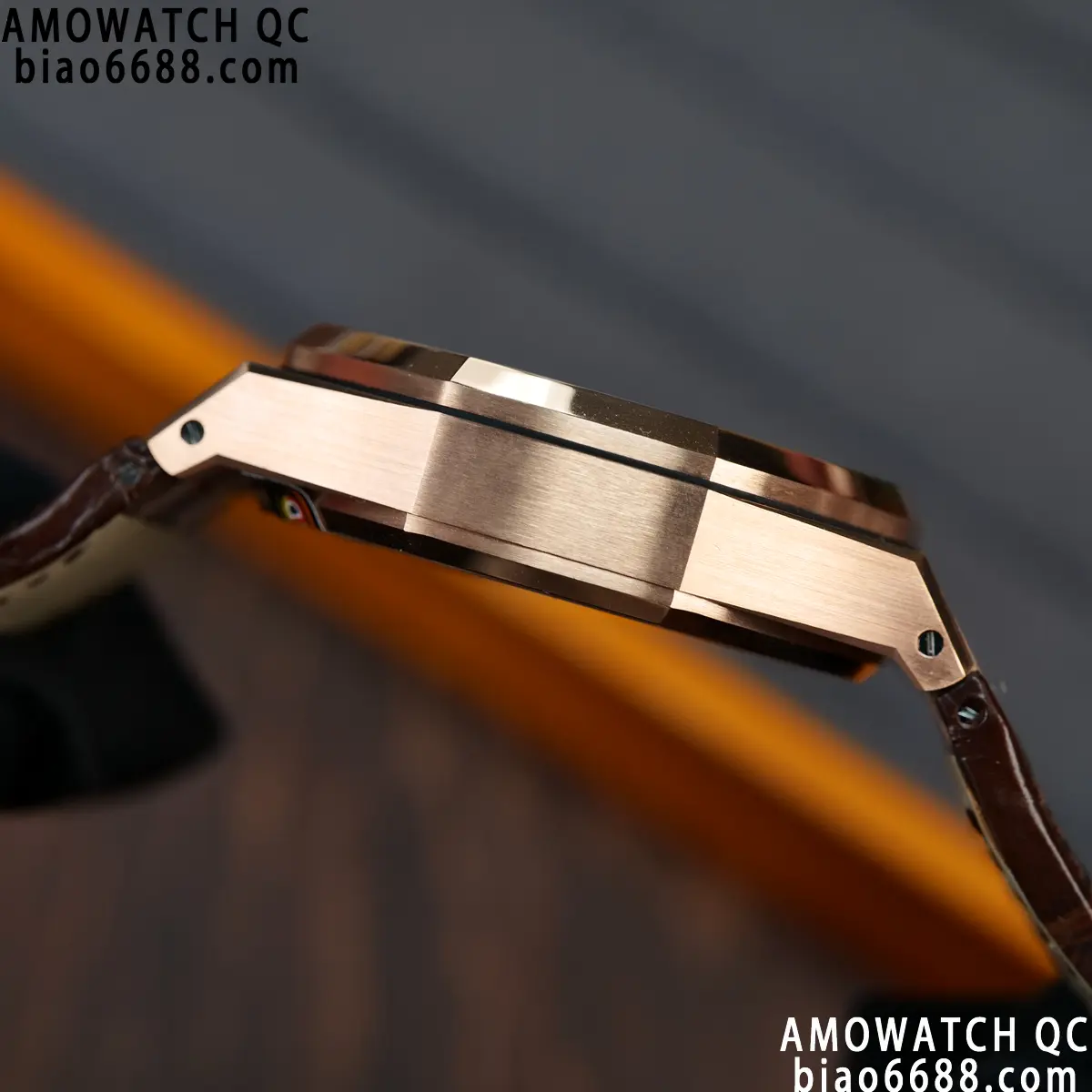 AP Royal Oak Chrono 26240 RG DDF 1:1 Best Edition Blue/RG Dial on Brown Leather Strap DD4401 Super Clone Weight (SW Dial) 88 05ff73cf983ee57 AMO Watch