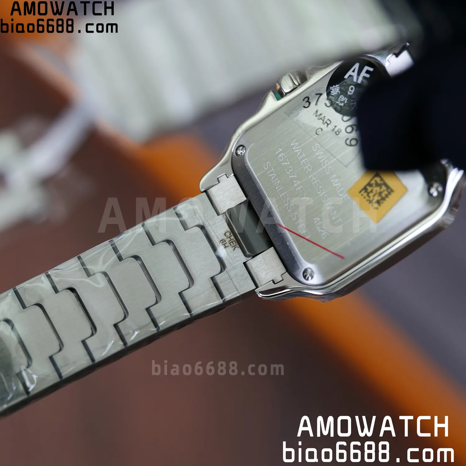Santos Dumont 27mm WSSA0082 SS AF 1:1 Best Edition Silver Dial on SS Bracelet quartz 86 07ed7aca3834541 AMO Watch