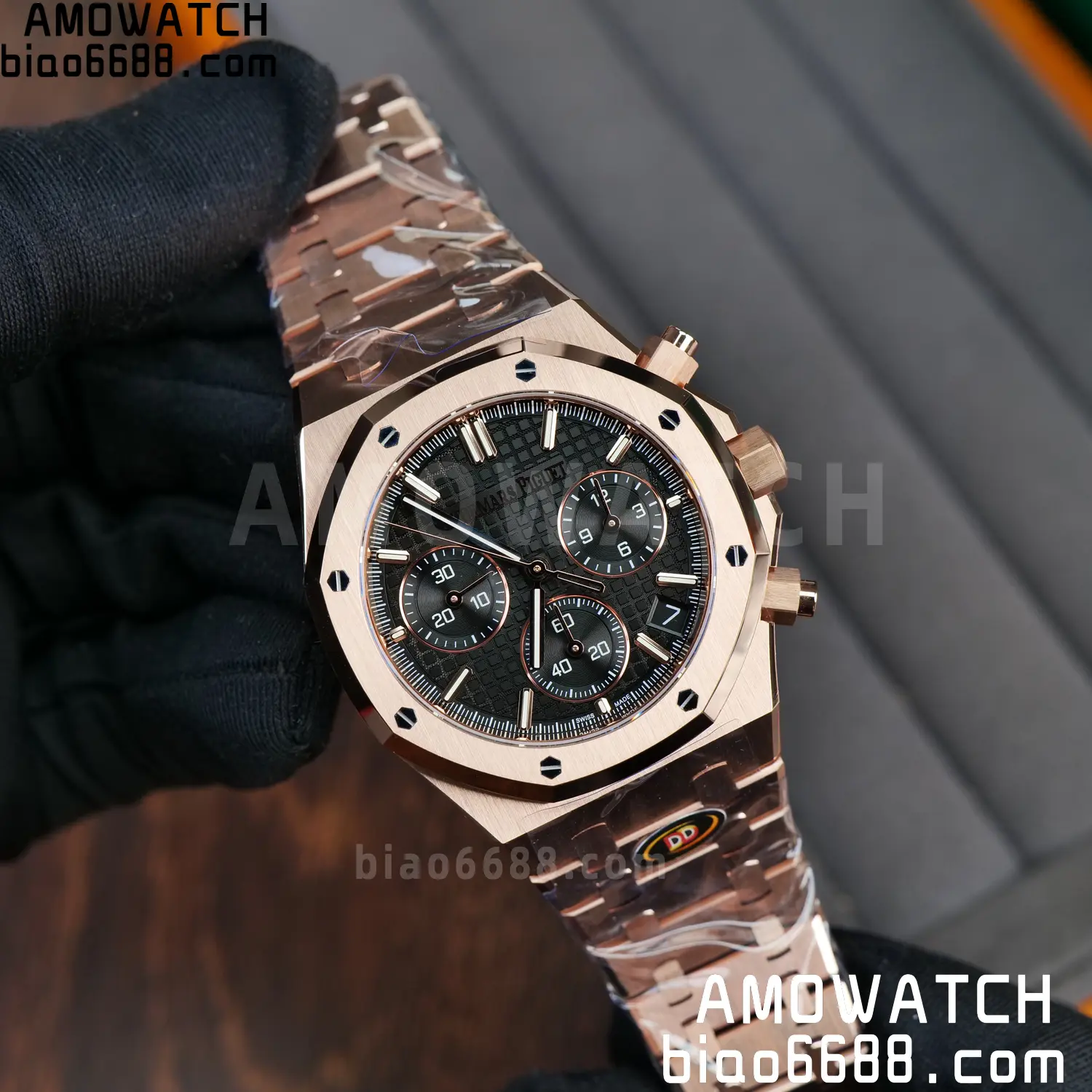 AP Royal Oak Chrono 26240 RG DDF 1:1 Best Edition Black Dial on RG Bracelet DD4401 Super Clone Weight (SW Dial) 65 0ae420c2a6606f6 AMO Watch