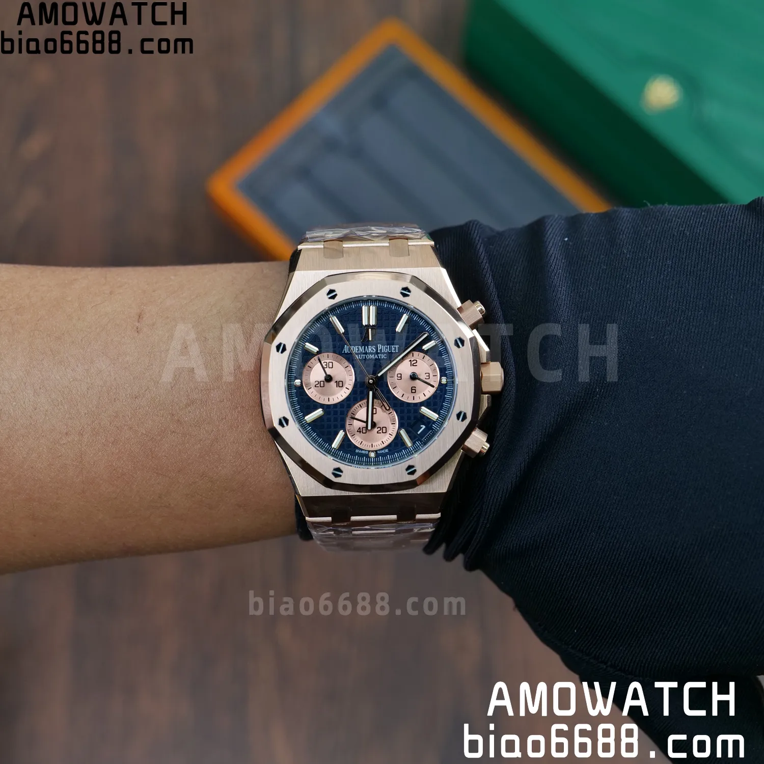 AP Royal Oak Chrono 26240 RG DDF 1:1 Best Edition Blue/RG Dial on RG Bracelet DD4401 Super Clone Weight (SW Dial) 95 0e6b5f10a342740 AMO Watch