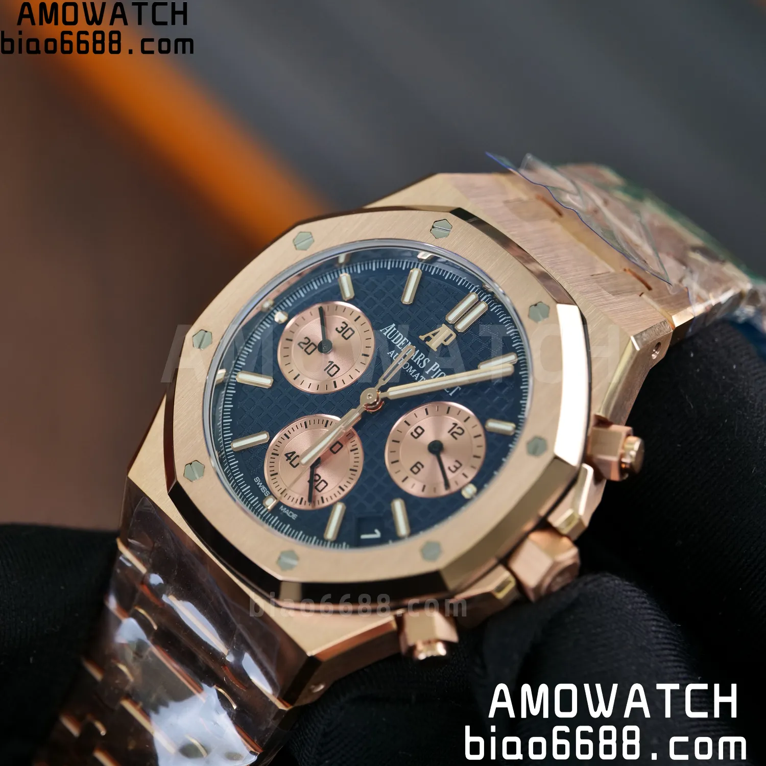 AP Royal Oak Chrono 26240 RG DDF 1:1 Best Edition Blue/RG Dial on RG Bracelet DD4401 Super Clone Weight (SW Dial) 79 101001bfa686835 AMO Watch