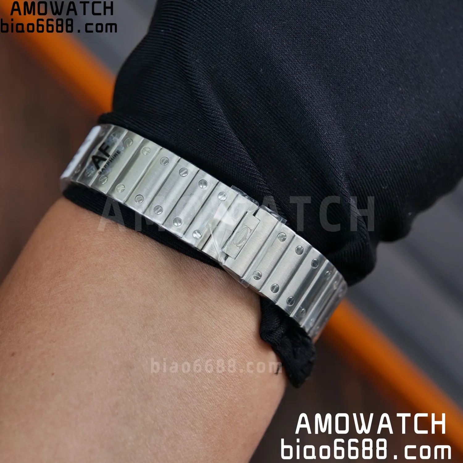 Santos Dumont 27mm WSSA0082 SS AF 1:1 Best Edition Silver Dial on SS Bracelet quartz 87 118d38b467fd242 AMO Watch