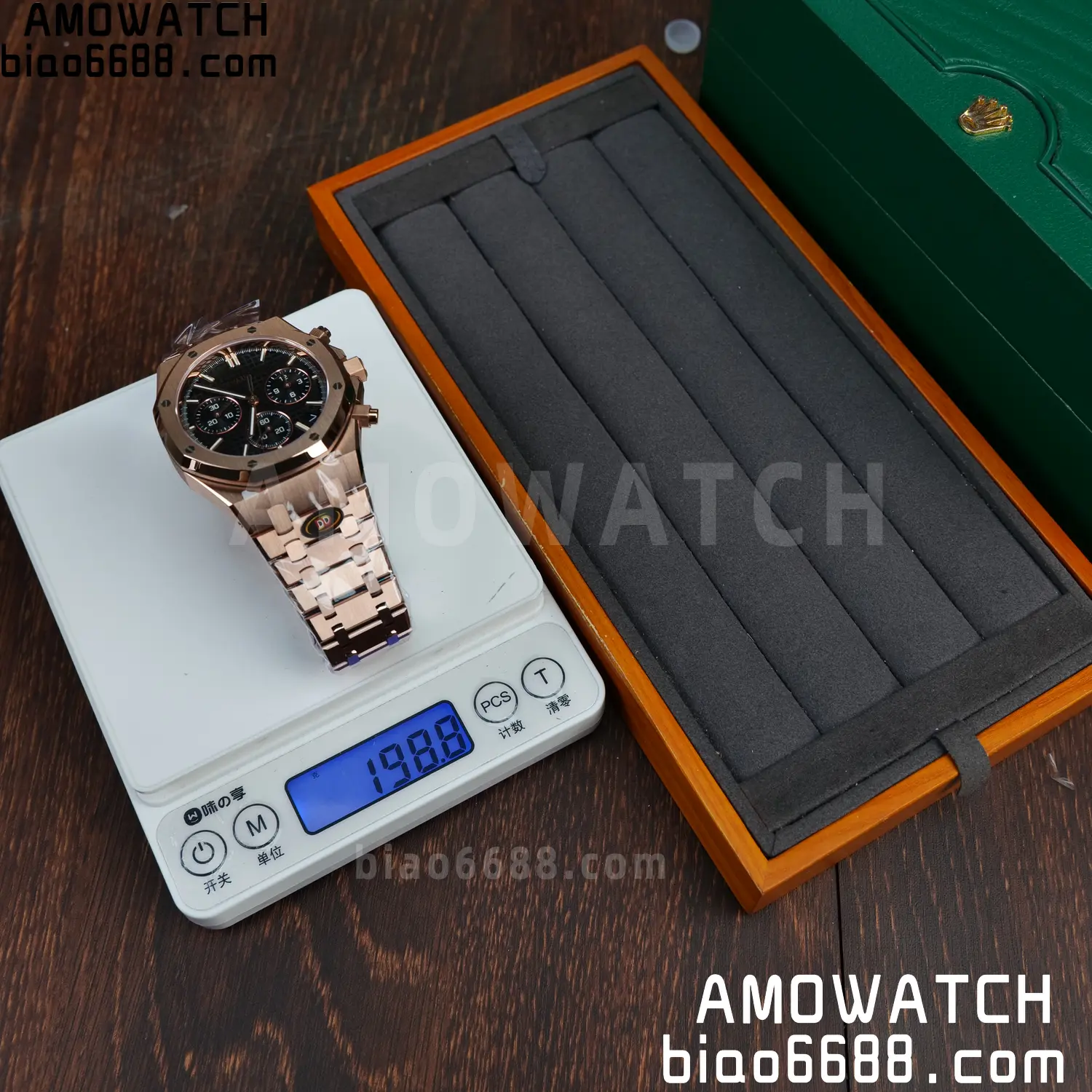 AP Royal Oak Chrono 26240 RG DDF 1:1 Best Edition Black Dial on RG Bracelet DD4401 Super Clone Weight (SW Dial) 63 163cc29ec58f0b6 AMO Watch