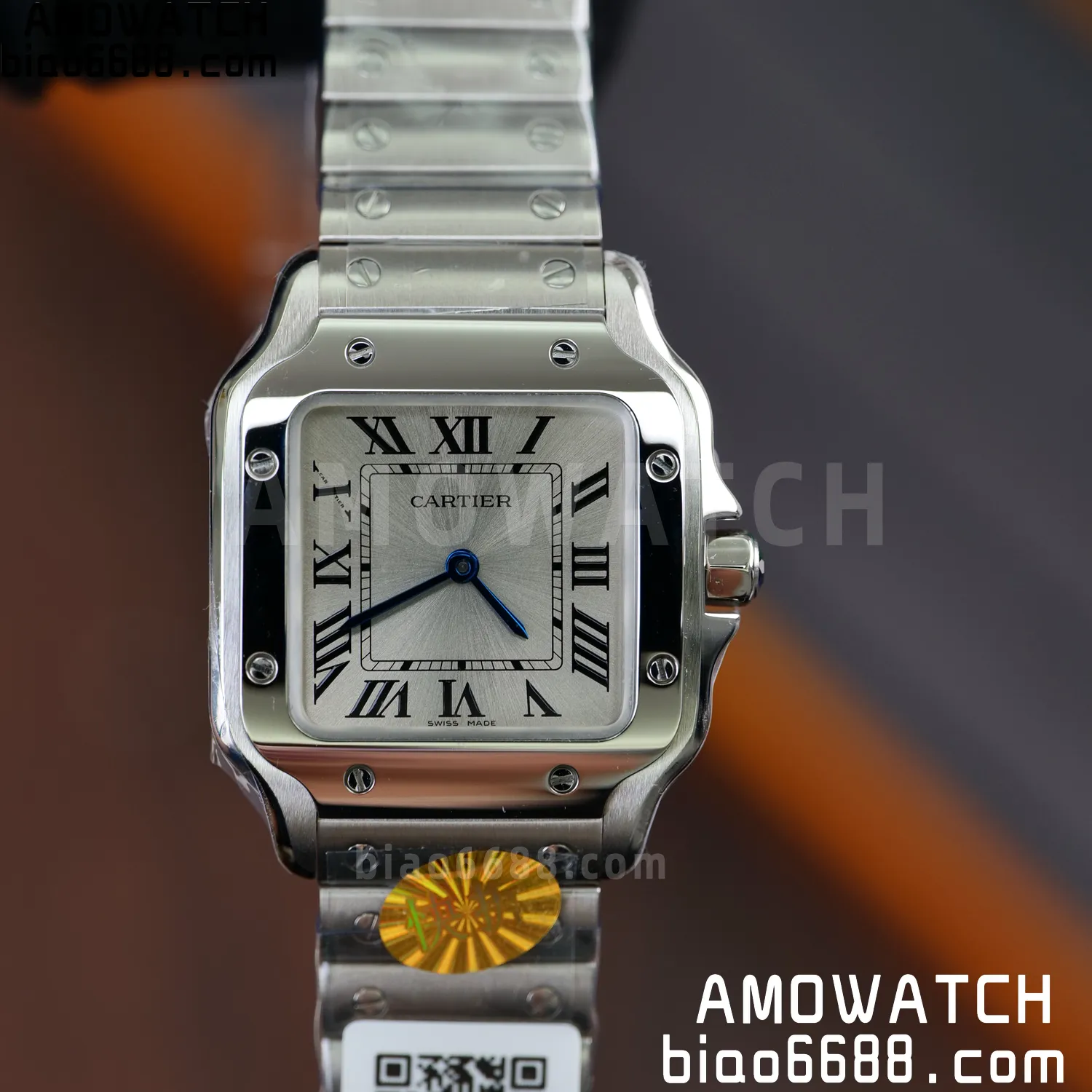 Santos Dumont 27mm WSSA0082 SS AF 1:1 Best Edition Silver Dial on SS Bracelet quartz 67 1885a5557e9635e AMO Watch