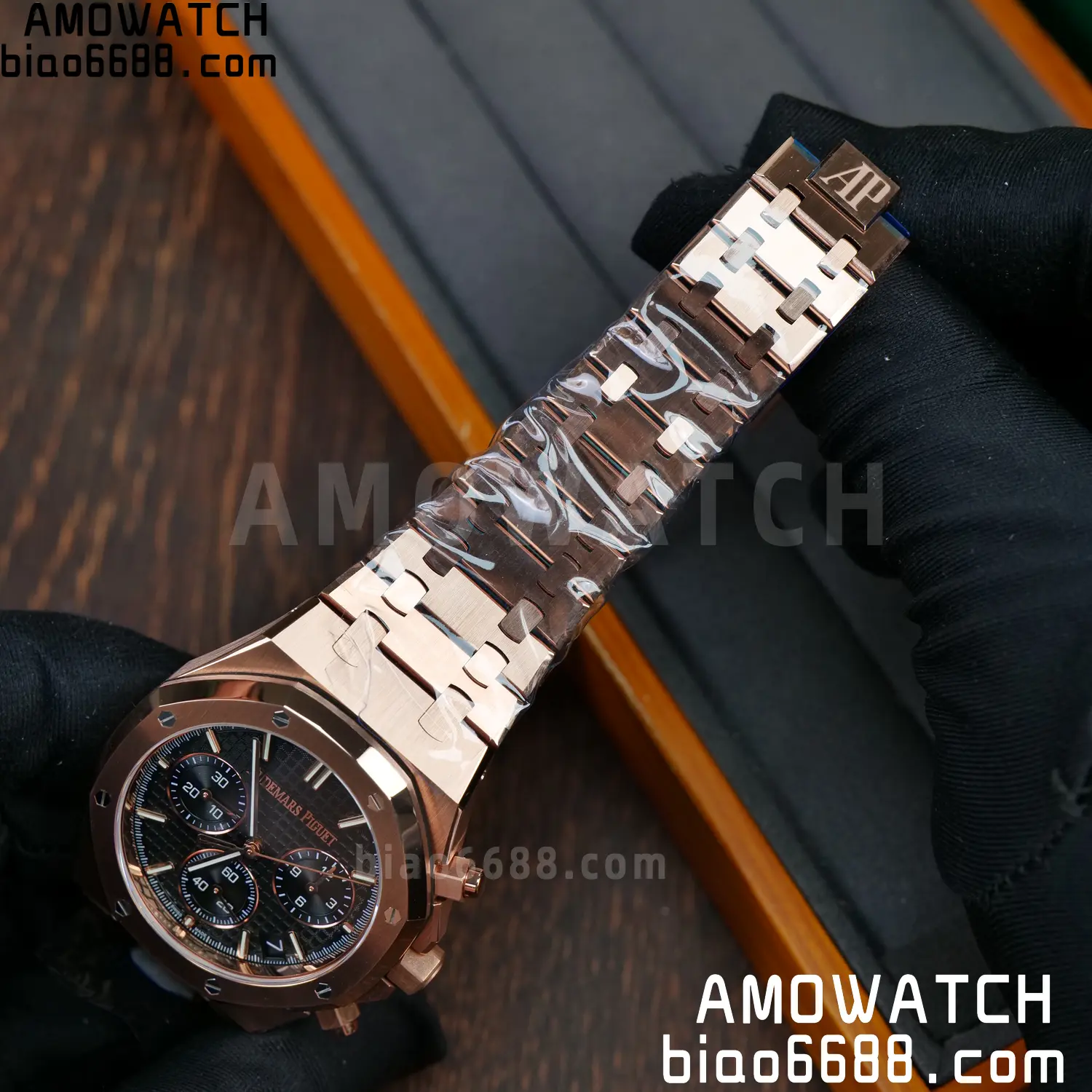 AP Royal Oak Chrono 26240 RG DDF 1:1 Best Edition Black Dial on RG Bracelet DD4401 Super Clone Weight (SW Dial) 67 1c920af7913d4f5 AMO Watch