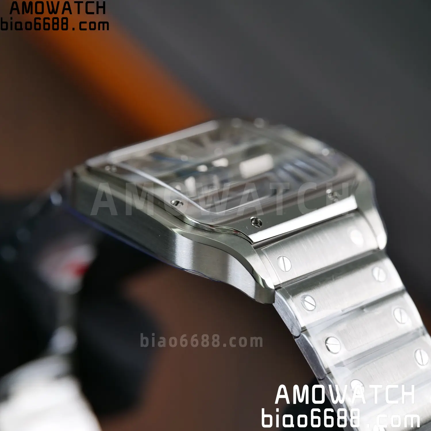 Cartier Santos Skeleton SS RICH 1:1 Best Edition Skeleton Dial 9611MC Super Clone V2 65 1c93d582db0c4b4 阿默表行AmoWatch