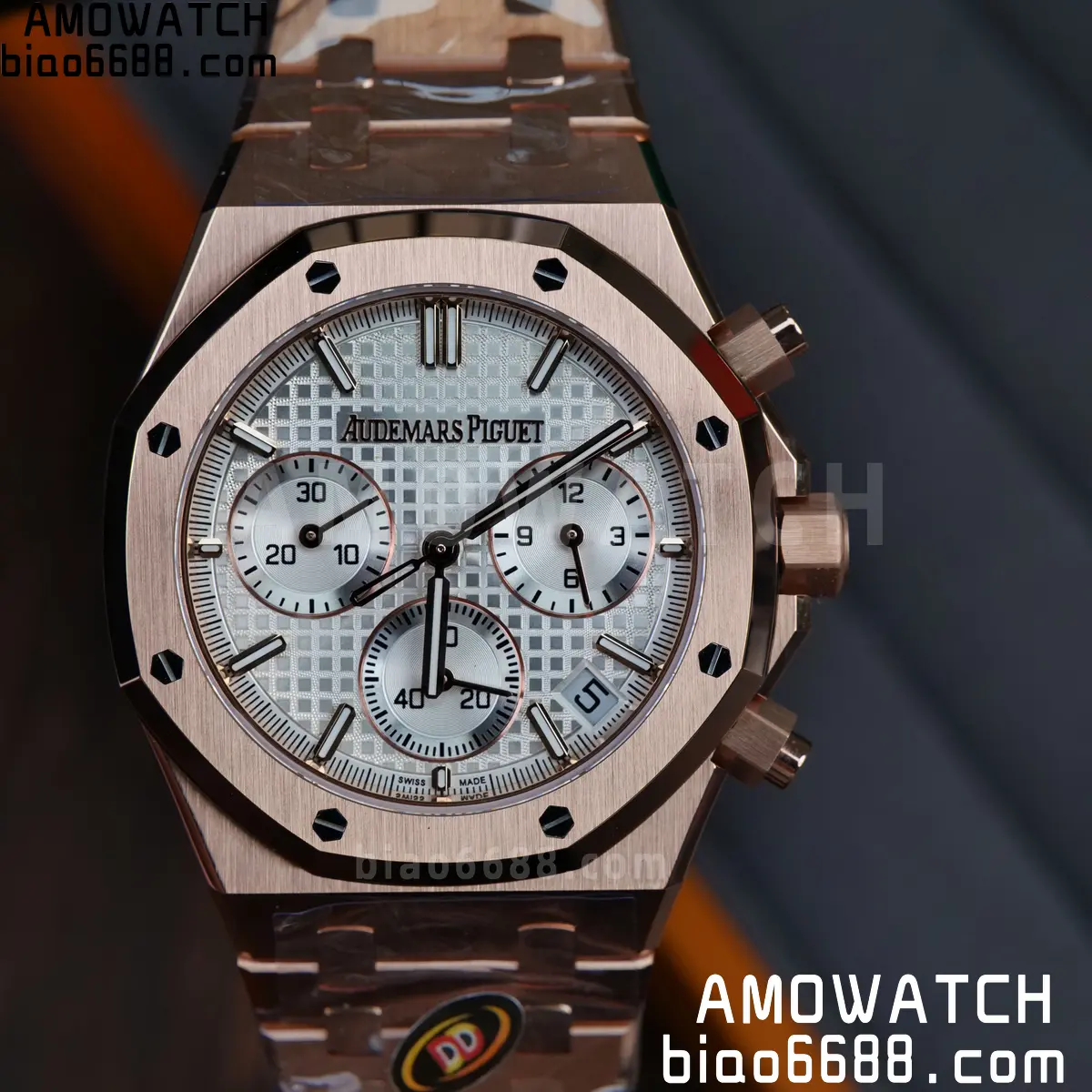 AP Royal Oak Chrono 26240 RG DDF 1:1 Best Edition White Dial on RG Bracelet DD4401 Super Clone Weight (SW Dial) 72 1d4cb79cd4af528 AMO Watch