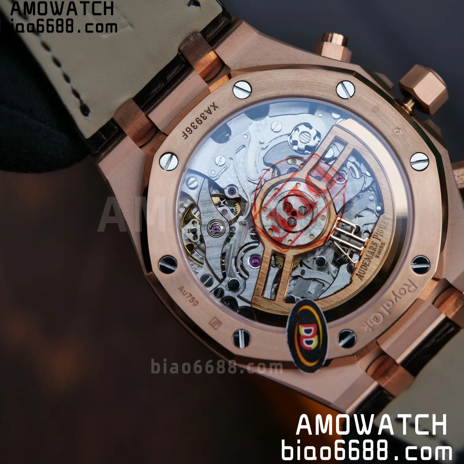 AP Royal Oak Chrono 26240 RG DDF 1:1 Best Edition Black Dial on Black Leather Strap DD4401 Super Clone Weight (SW Dial) 87 20ab764ed83c3a9 AMO Watch