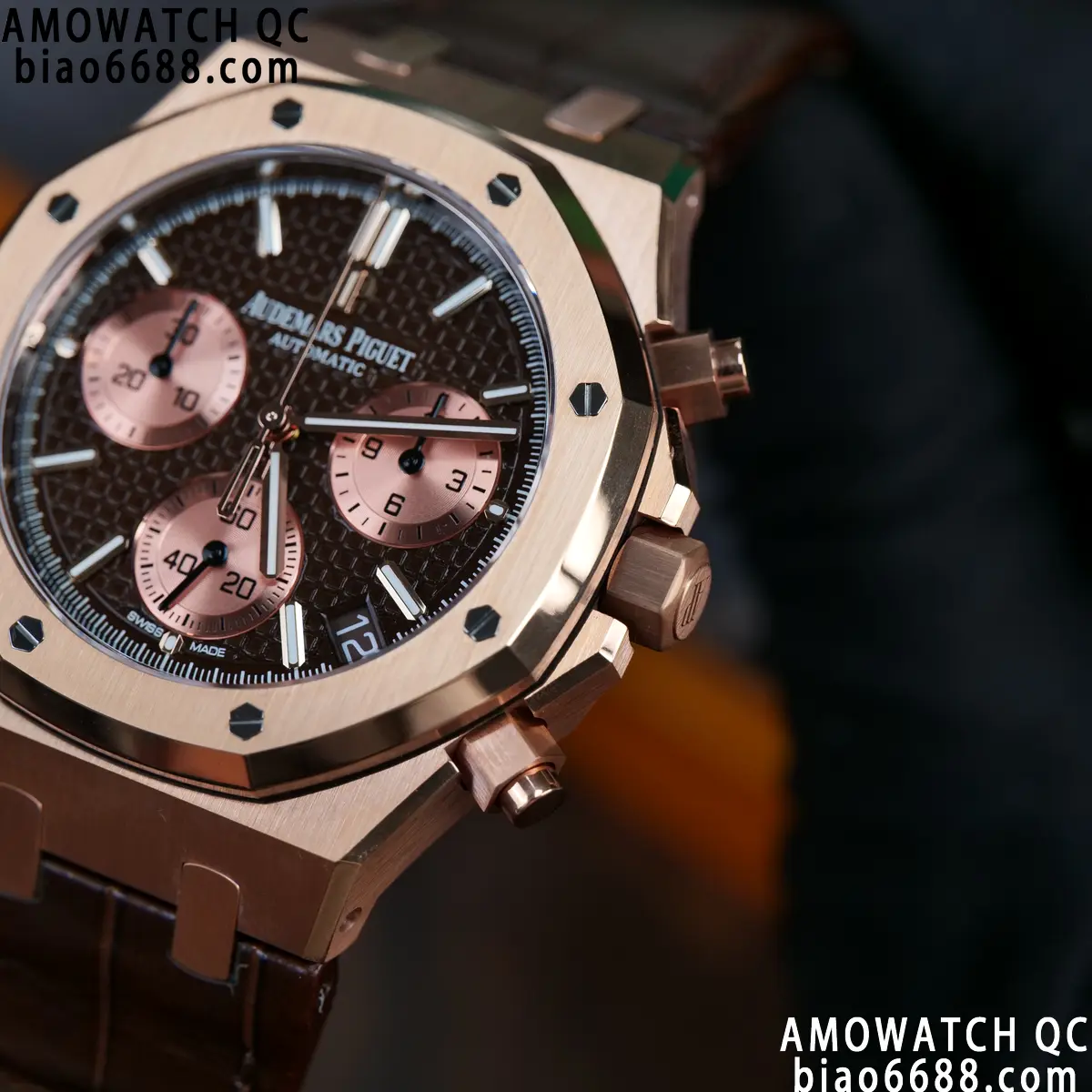 AP Royal Oak Chrono 26240 RG DDF 1:1 Best Edition Blue/RG Dial on Brown Leather Strap DD4401 Super Clone Weight (SW Dial) 91 25a0c285f688d00 AMO Watch