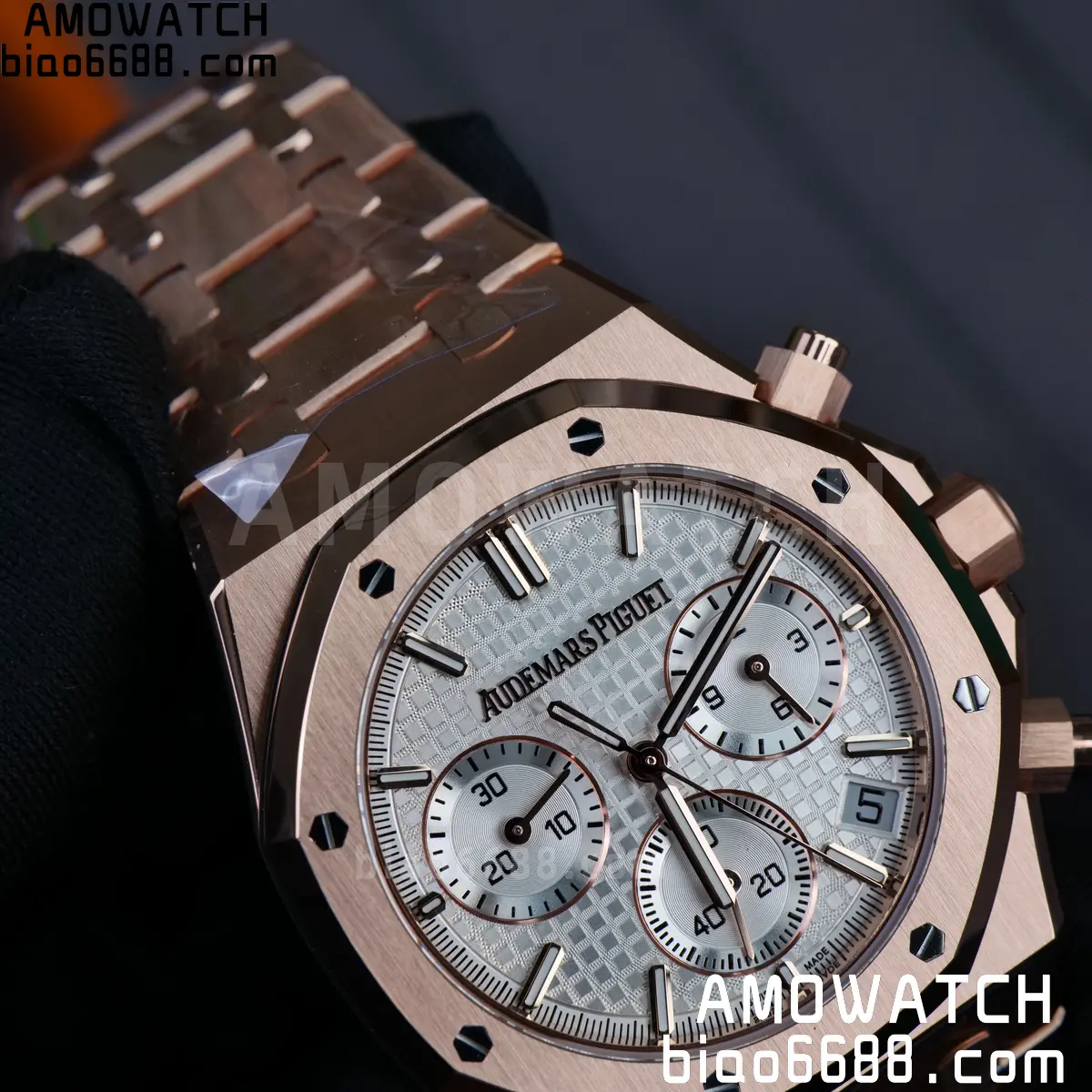 AP Royal Oak Chrono 26240 RG DDF 1:1 Best Edition White Dial on RG Bracelet DD4401 Super Clone Weight (SW Dial) 82 2de855f5faed8d3 AMO Watch