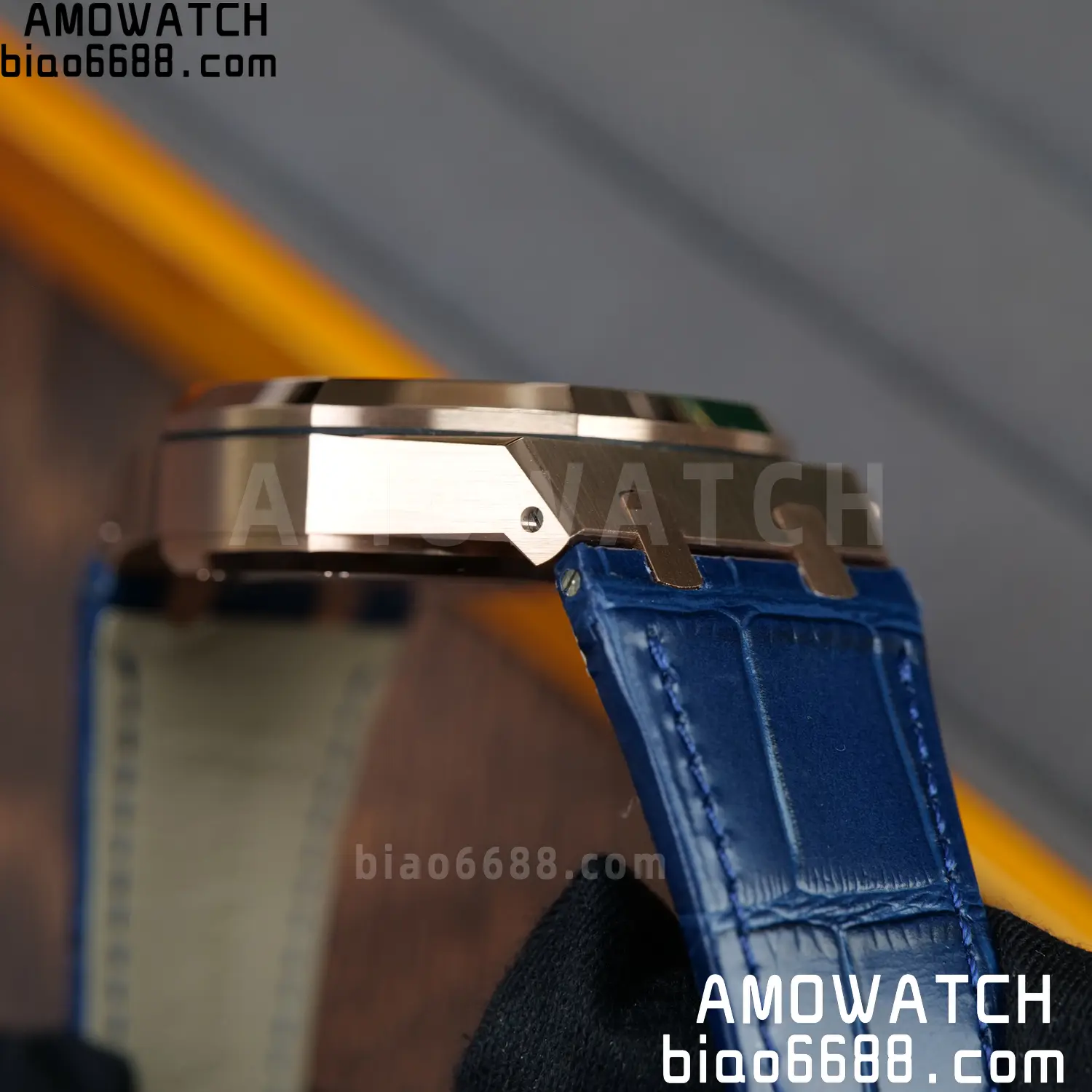 AP Royal Oak Chrono 26240 RG DDF 1:1 Best Edition White Dial on Blue Leather Strap DD4401 Super Clone Weight (SW Dial) 89 32a11652774f2a6 AMO Watch