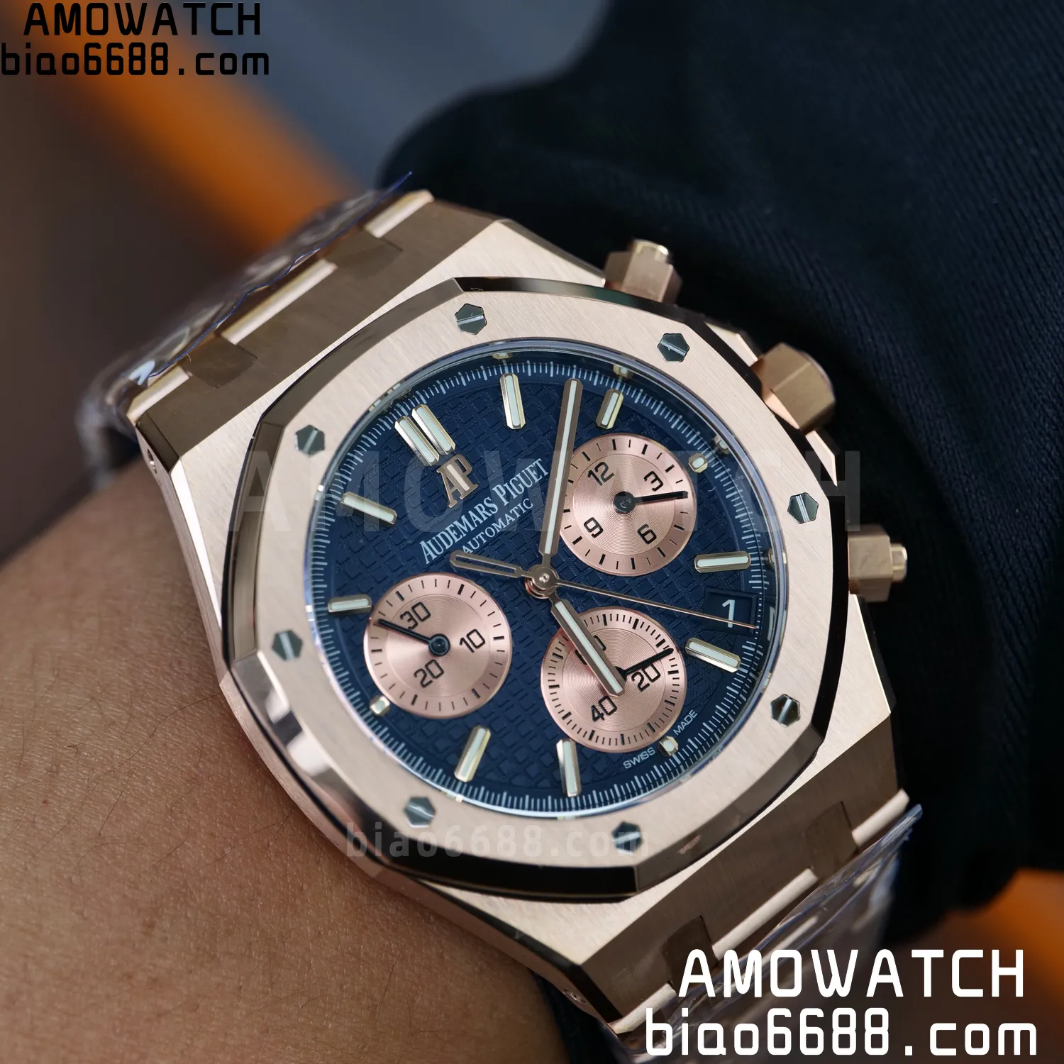 AP Royal Oak Chrono 26240 RG DDF 1:1 Best Edition Blue/RG Dial on RG Bracelet DD4401 Super Clone Weight (SW Dial) 94 35df7336125ae39 AMO Watch