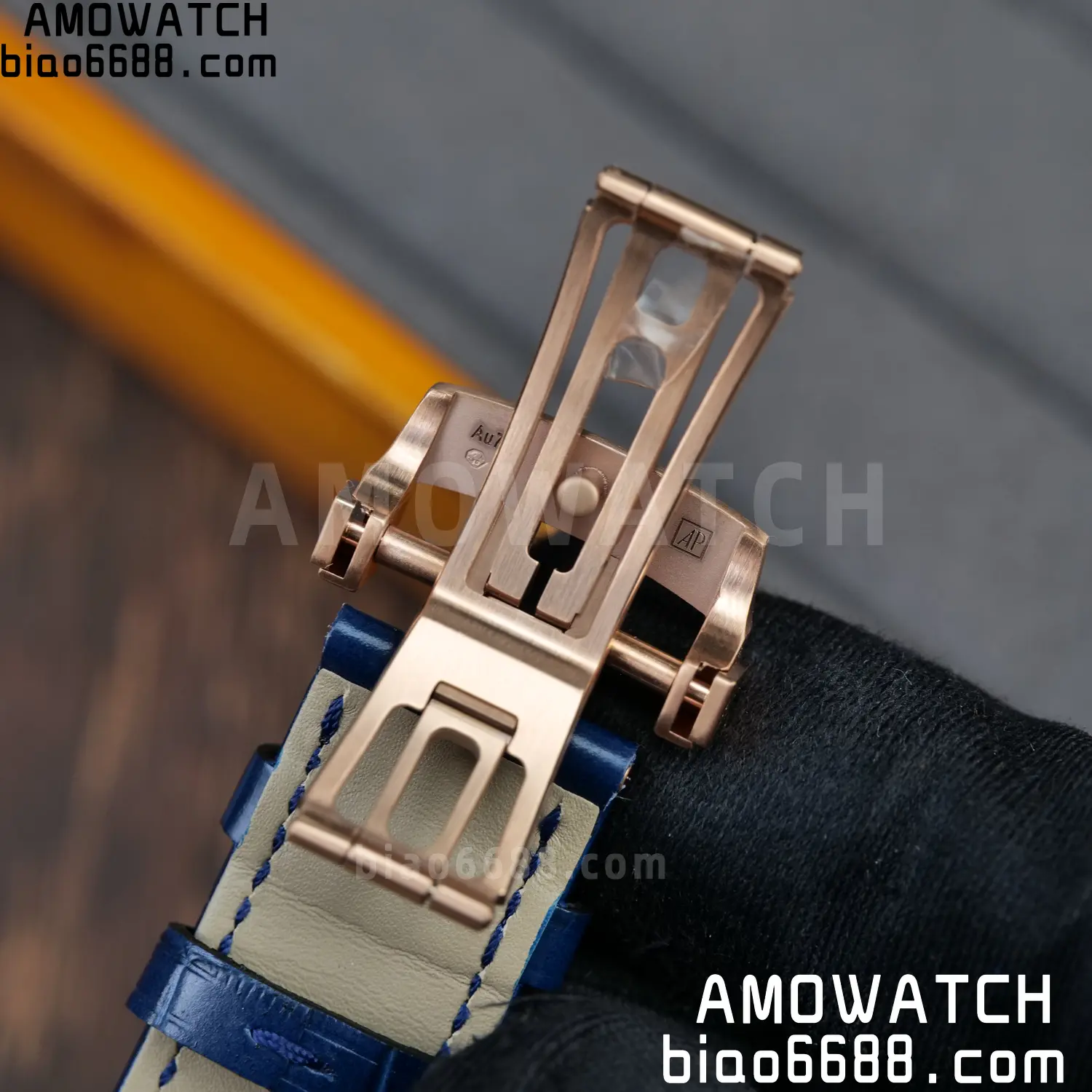 AP Royal Oak Chrono 26240 RG DDF 1:1 Best Edition White Dial on Blue Leather Strap DD4401 Super Clone Weight (SW Dial) 110 37cf242883a1e40 AMO Watch