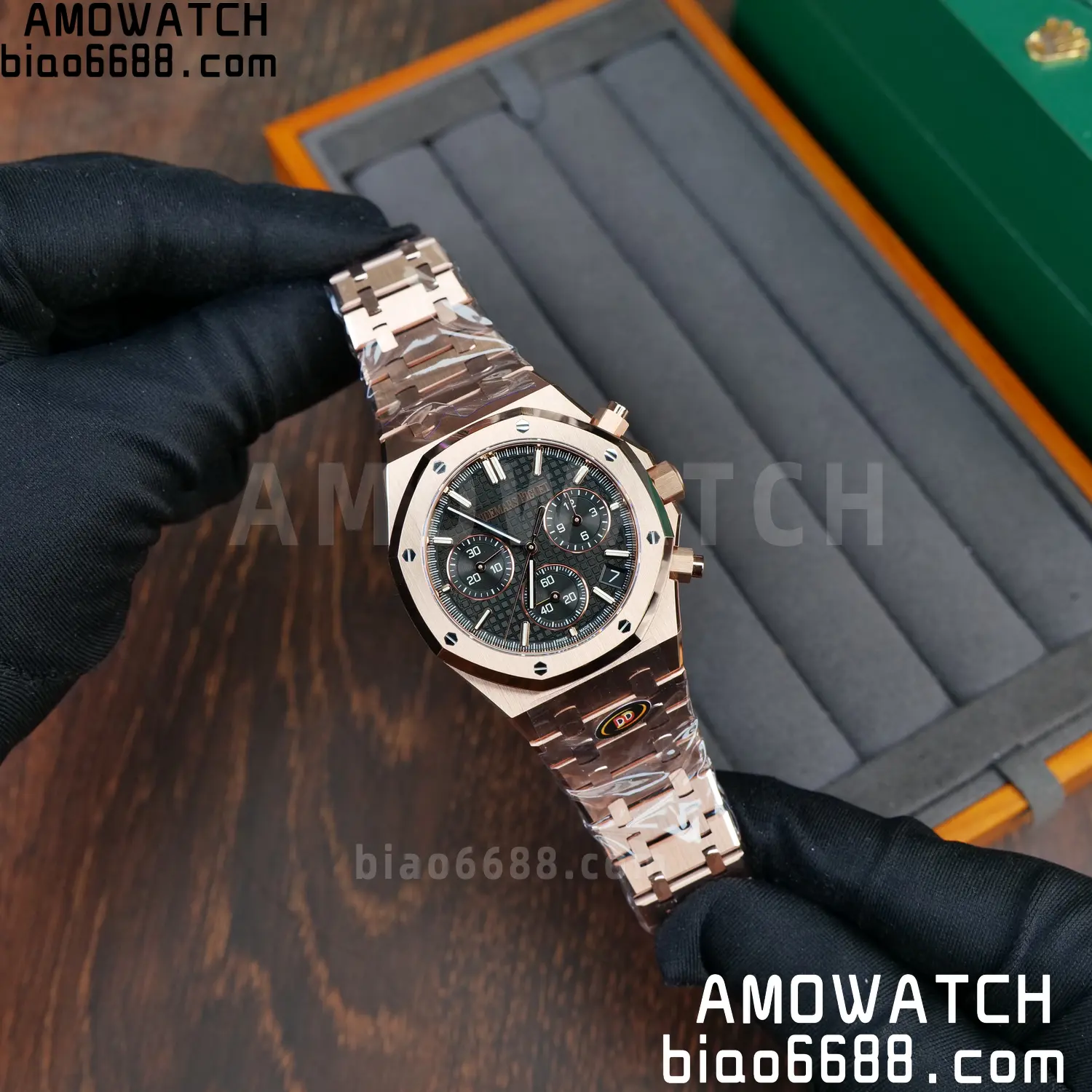 AP Royal Oak Chrono 26240 RG DDF 1:1 Best Edition Black Dial on RG Bracelet DD4401 Super Clone Weight (SW Dial) 64 3c86318e248b56c AMO Watch