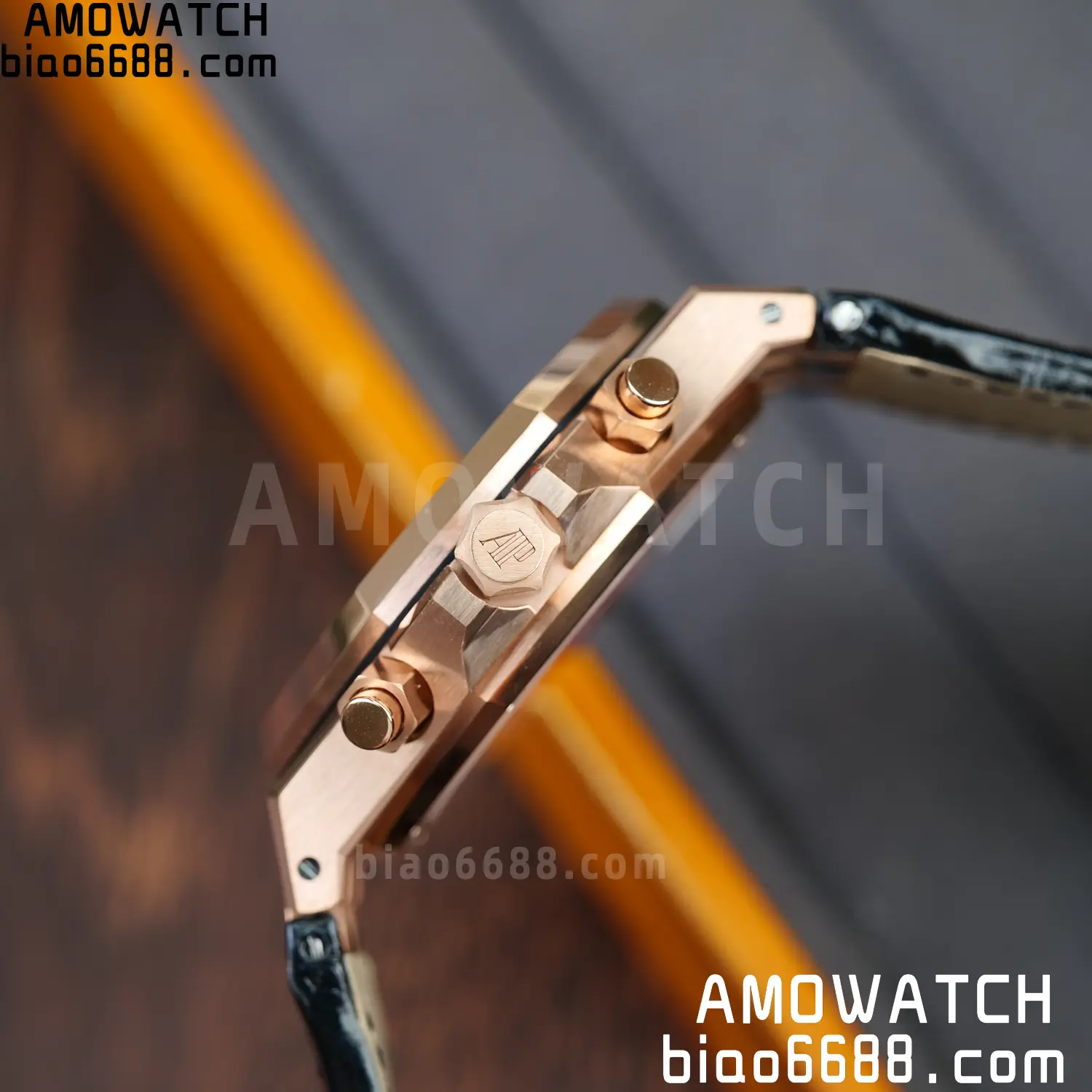 AP Royal Oak Chrono 26240 RG DDF 1:1 Best Edition Black Dial on Black Leather Strap DD4401 Super Clone Weight (SW Dial) 74 3faeac645c1d1b9 AMO Watch