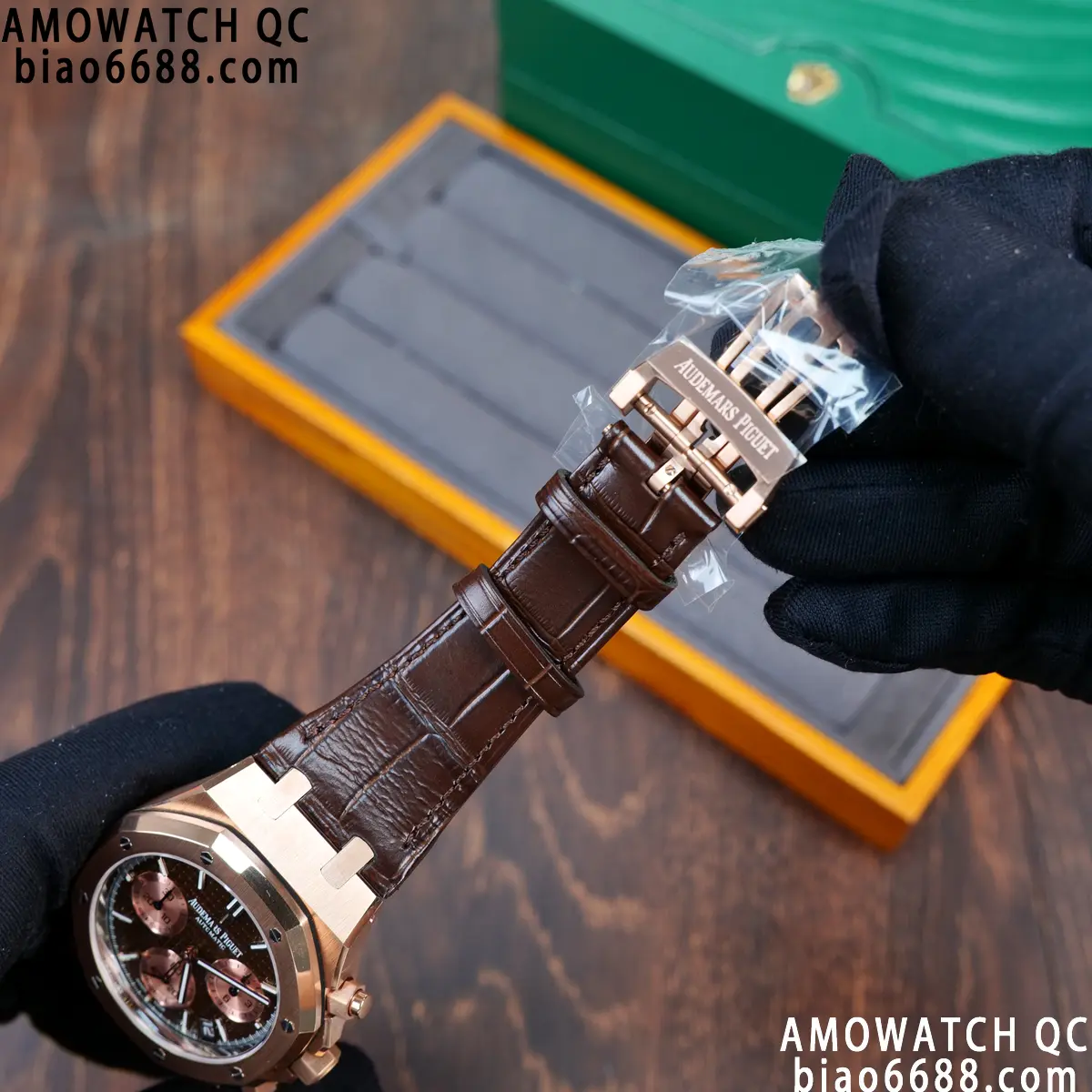 AP Royal Oak Chrono 26240 RG DDF 1:1 Best Edition Blue/RG Dial on Brown Leather Strap DD4401 Super Clone Weight (SW Dial) 84 41276d9585d6a5f AMO Watch