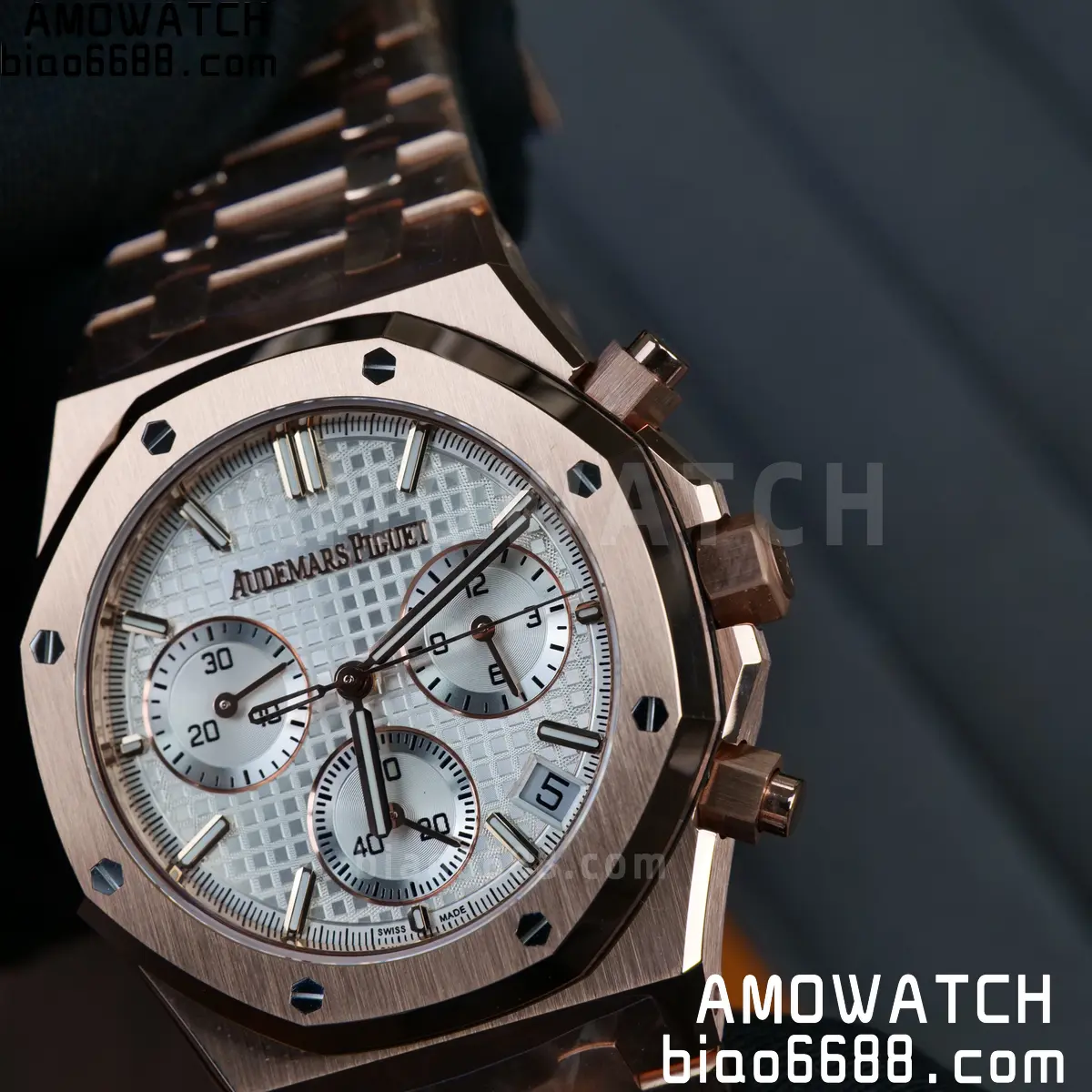 AP Royal Oak Chrono 26240 RG DDF 1:1 Best Edition White Dial on RG Bracelet DD4401 Super Clone Weight (SW Dial) 80 50750324321ee39 AMO Watch