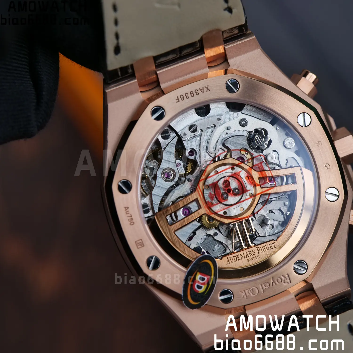 AP Royal Oak Chrono 26240 RG DDF 1:1 Best Edition Black Dial on Black Leather Strap DD4401 Super Clone Weight (SW Dial) 88 5172a5bb8c1117b AMO Watch