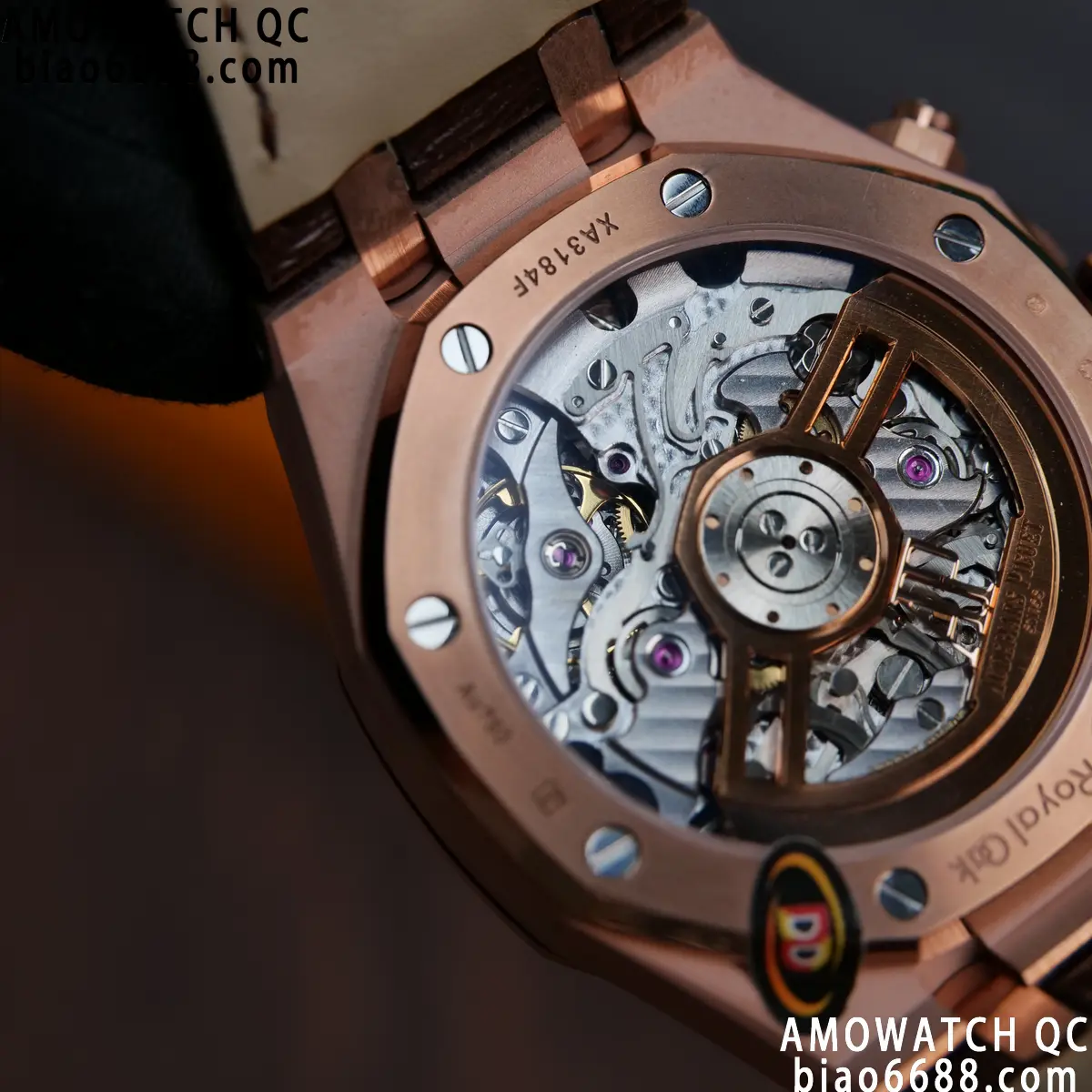 AP Royal Oak Chrono 26240 RG DDF 1:1 Best Edition Blue/RG Dial on Brown Leather Strap DD4401 Super Clone Weight (SW Dial) 108 595b86627c31315 AMO Watch