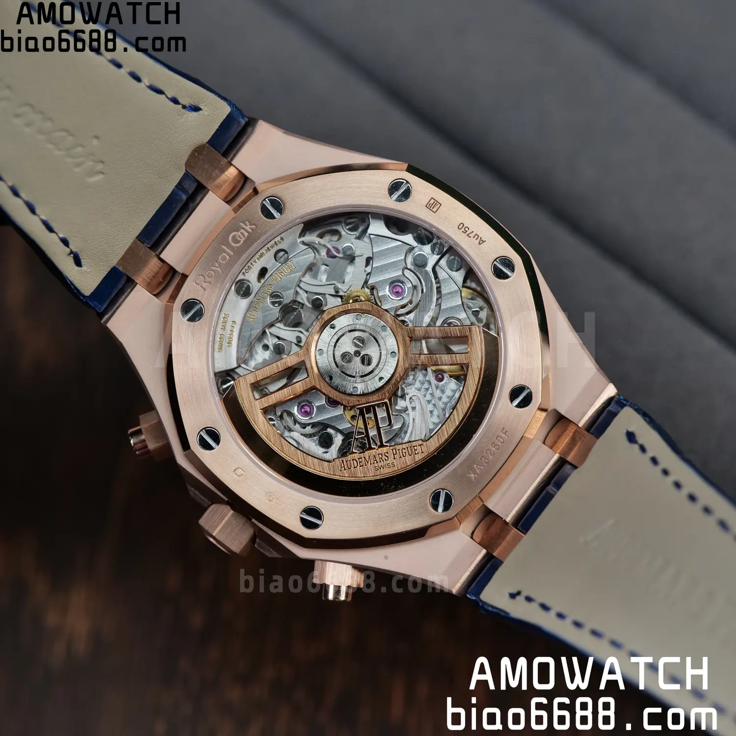 AP Royal Oak Chrono 26240 RG DDF 1:1 Best Edition White Dial on Blue Leather Strap DD4401 Super Clone Weight (SW Dial) 103 5b230e7c79b1cc0 AMO Watch