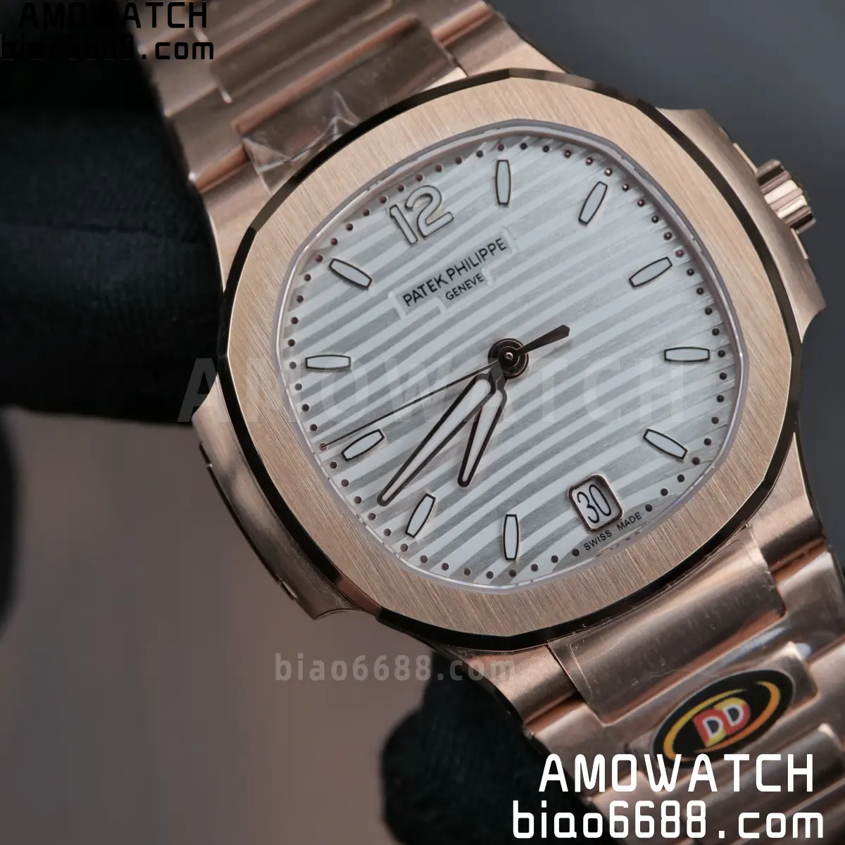 PP Nautilus 7118 RG Ladies DDF 1:1 Best Edition Silver Dial on RG Bracelet DD324 Super Clone 98 5b8bf867f81c1bc AMO Watch