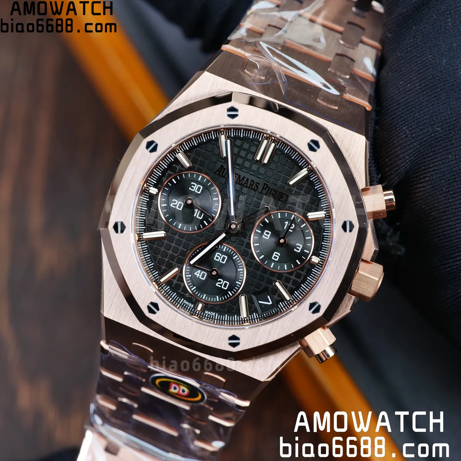 AP Royal Oak Chrono 26240 RG DDF 1:1 Best Edition Black Dial on RG Bracelet DD4401 Super Clone Weight (SW Dial) 83 61fa1c9c38fbb88 AMO Watch