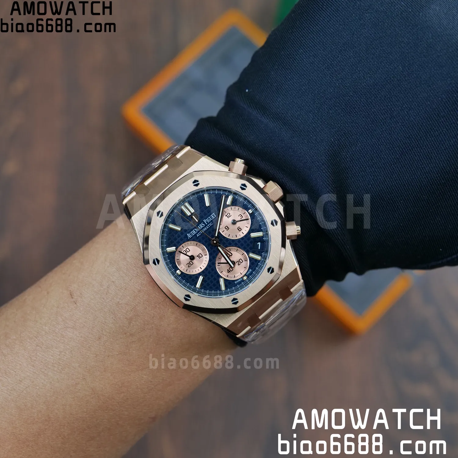 AP Royal Oak Chrono 26240 RG DDF 1:1 Best Edition Blue/RG Dial on RG Bracelet DD4401 Super Clone Weight (SW Dial) 96 66cd602f1c1f76f AMO Watch
