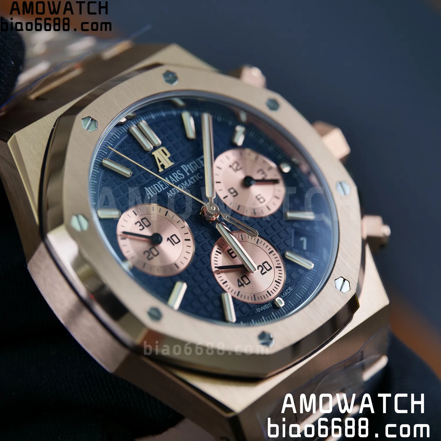 AP Royal Oak Chrono 26240 RG DDF 1:1 Best Edition Blue/RG Dial on RG Bracelet DD4401 Super Clone Weight (SW Dial) 85 6b03407bf6f77b0 AMO Watch
