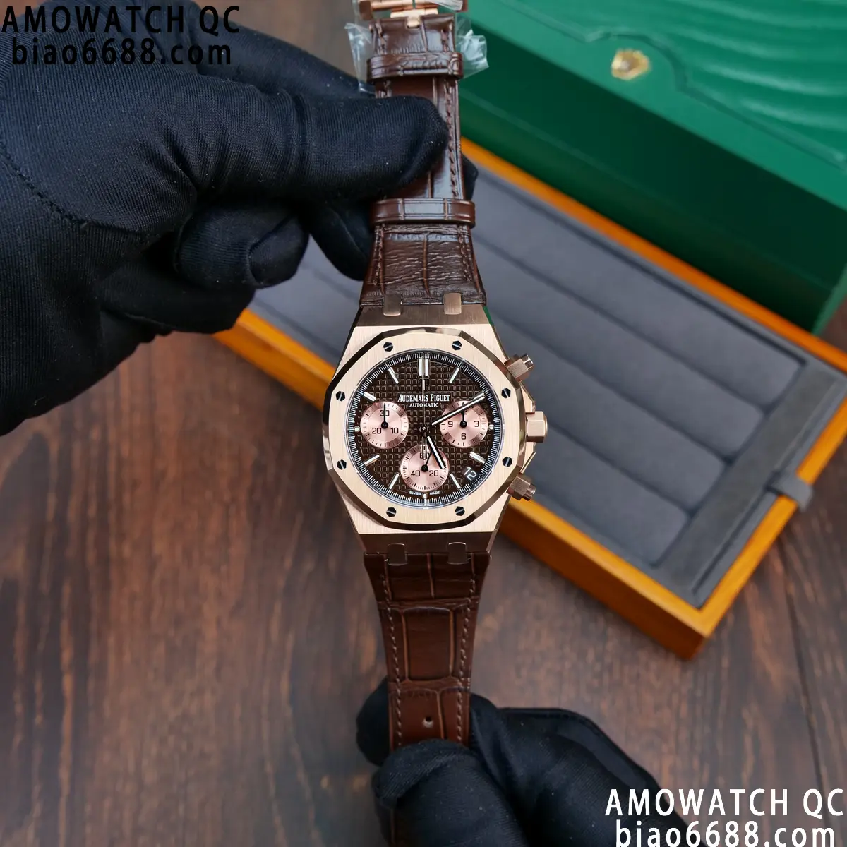 AP Royal Oak Chrono 26240 RG DDF 1:1 Best Edition Blue/RG Dial on Brown Leather Strap DD4401 Super Clone Weight (SW Dial) 81 6f96bfb6024d1cf AMO Watch