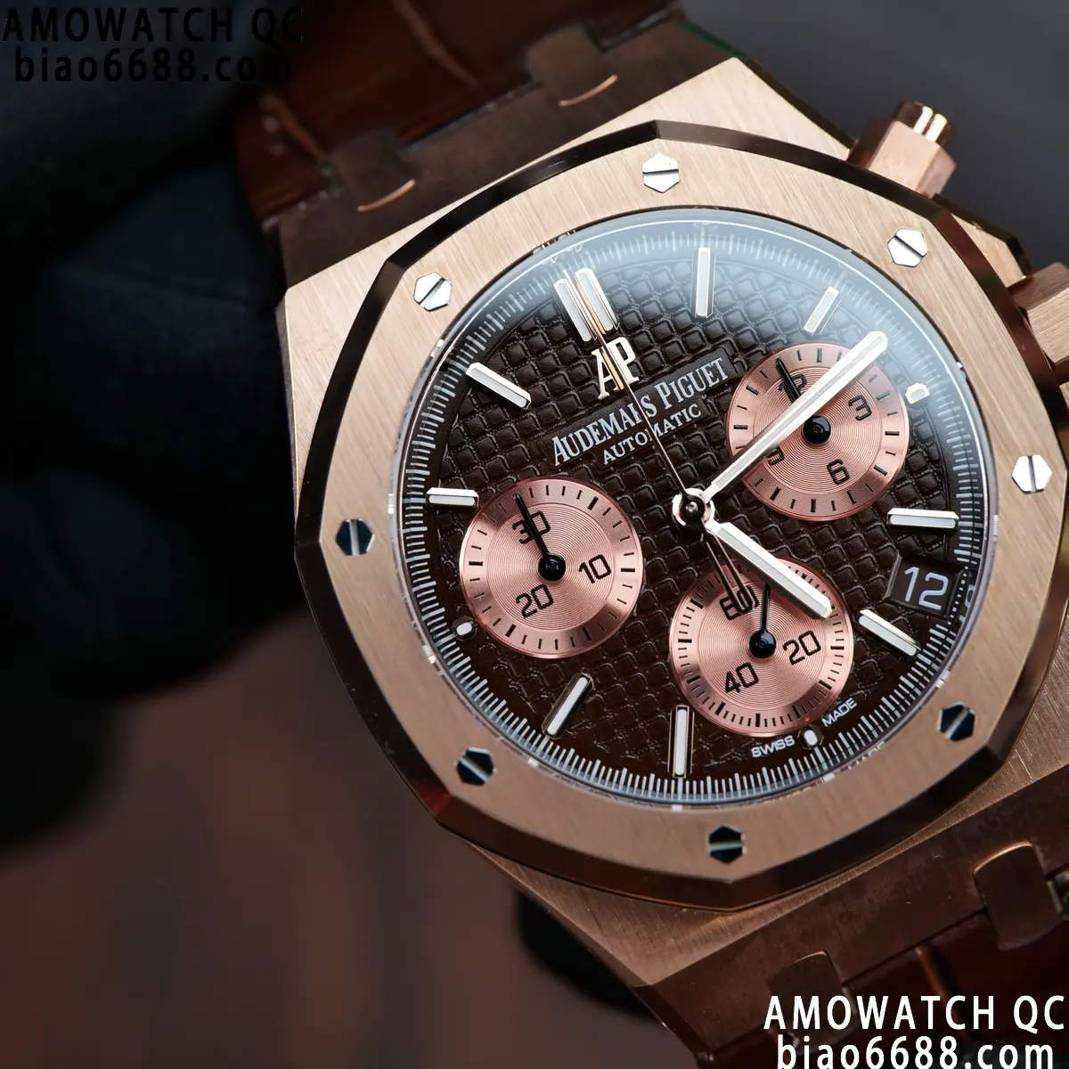 AP Royal Oak Chrono 26240 RG DDF 1:1 Best Edition Blue/RG Dial on Brown Leather Strap DD4401 Super Clone Weight (SW Dial) 96 7283e885ea7ce8b AMO Watch